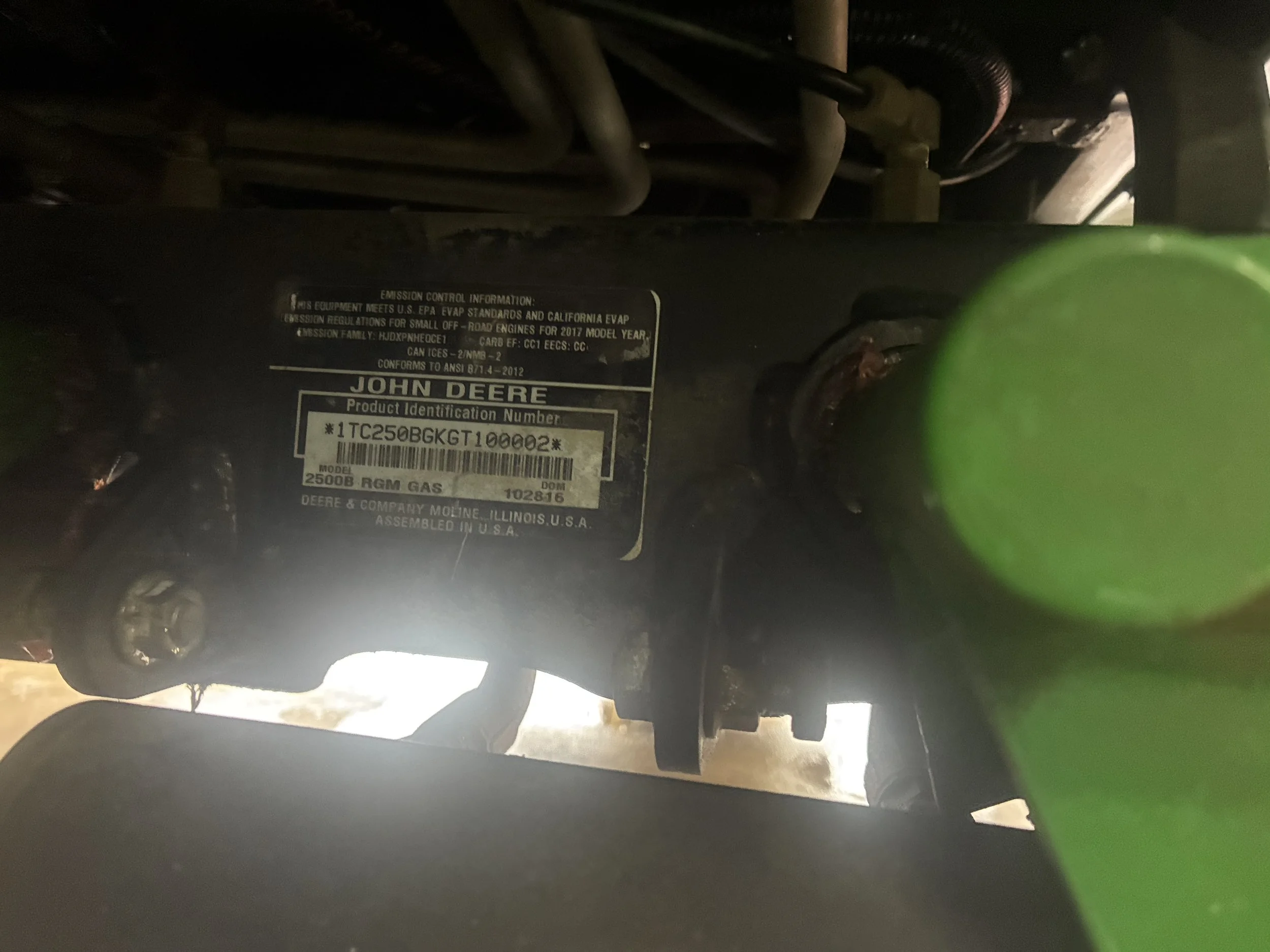 2016 John Deere greensmower 2500B