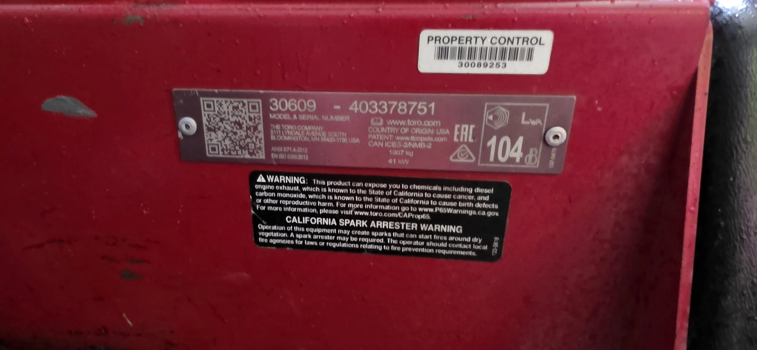 2019 Toro 4000D rotary mower