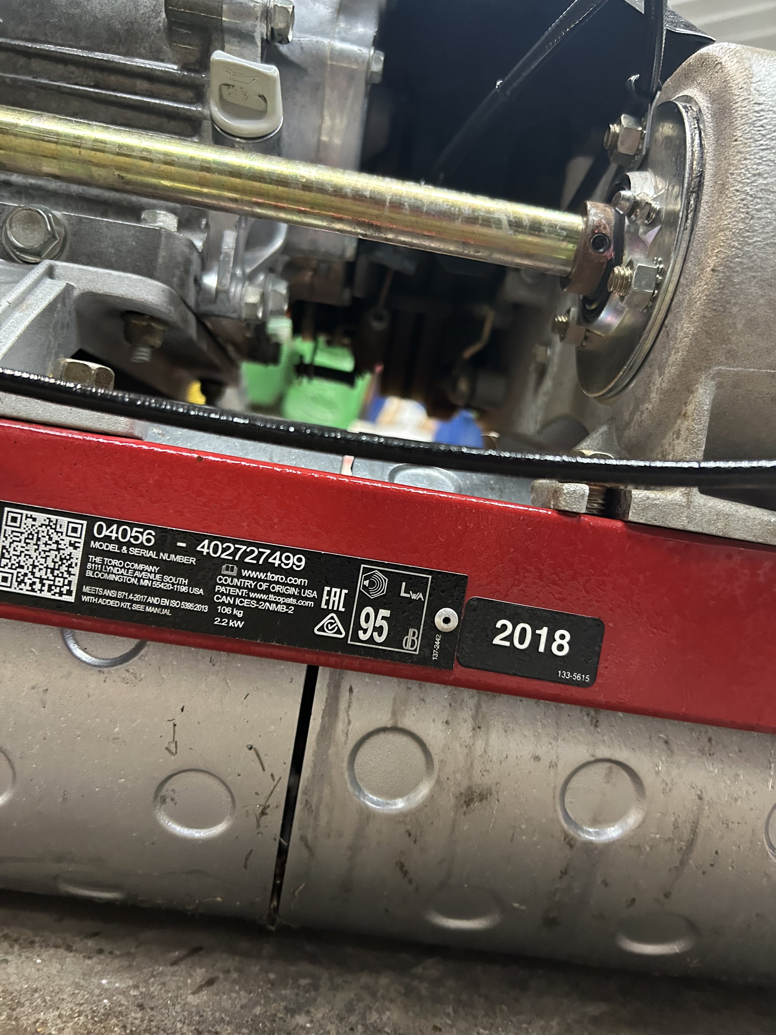 2018 and a 2019 26 in Toro walking greensmower model 1600