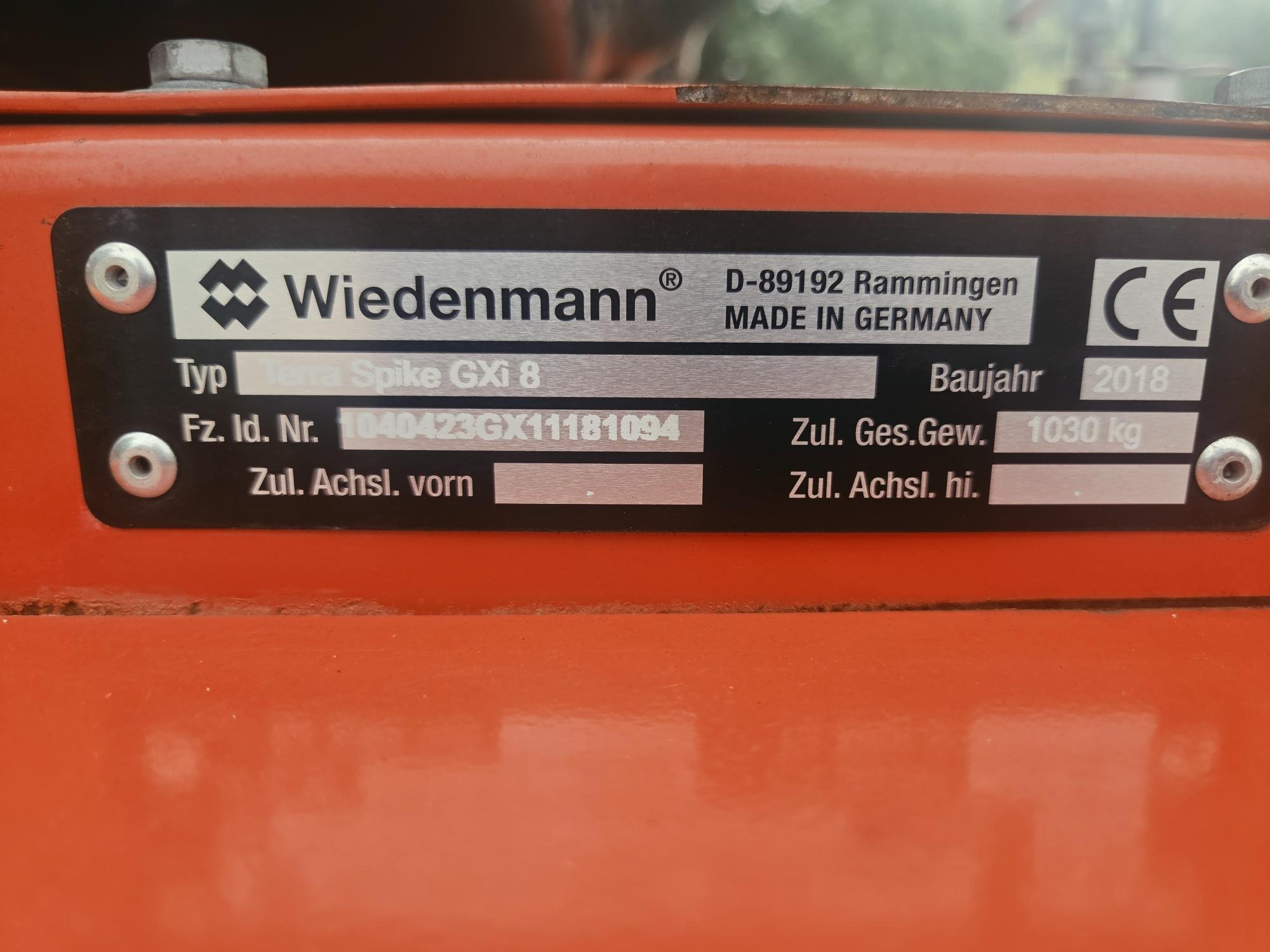 2018 Wiedenmann  deep tine aerator