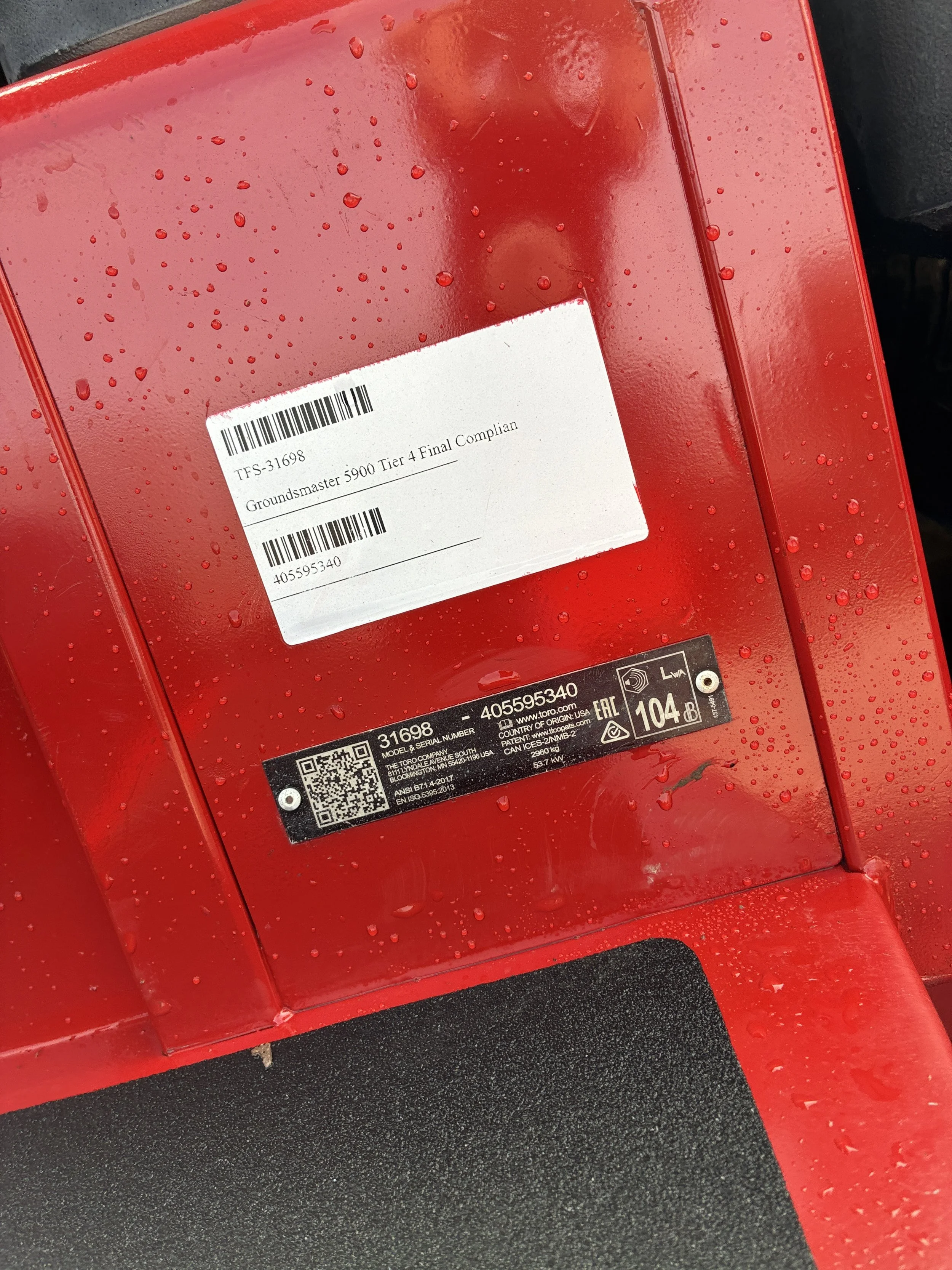 2019 Toro 5900 16 ft rotary mower 4 wd  diesel