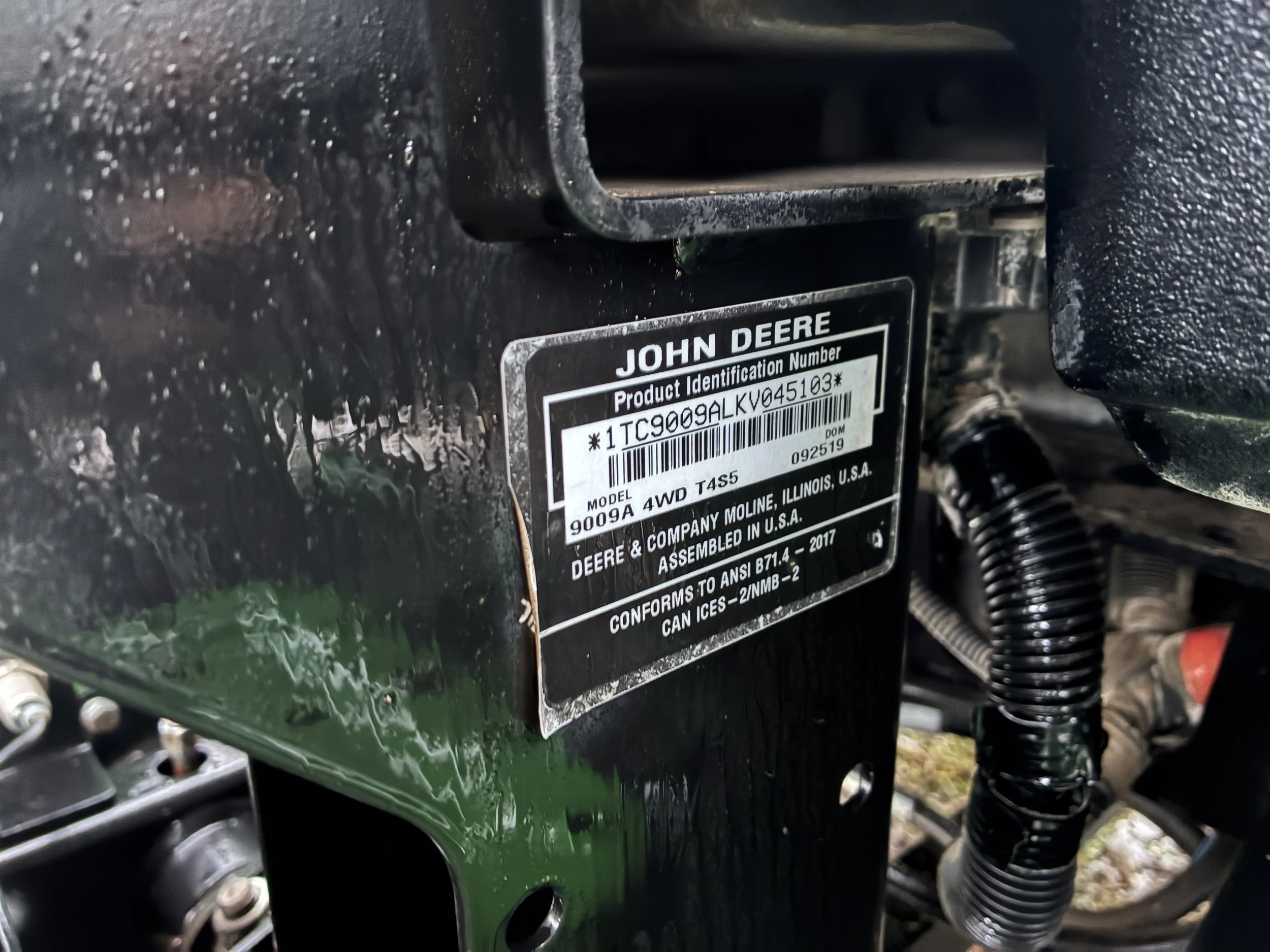 2019 John Deere 9009A rotary mower