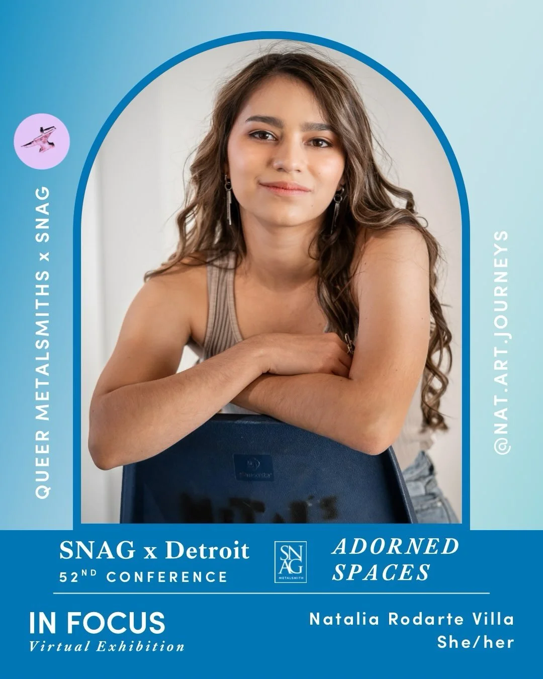 🌈Get to know the artists from the In Focus BIPOC + 2SLGBTQIA+ Virtual Exhibition! 
.
✨Natalia Rodarte Villa (she/her)  @nat.art.journeys 
&ldquo;Ice Melts&rdquo;

&ldquo;My work explores social and political issues shaping life along the U.S.&ndash;