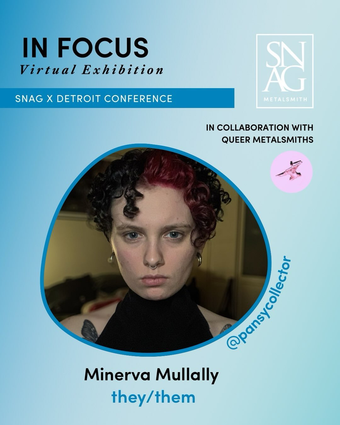 🌈Get to know the artists from the In Focus BIPOC + 2SLGBTQIA+ Virtual Exhibition! 
.
✨Minerva Mullally (they/them)  @pansycollector 
&ldquo;Mercury Rust&rdquo;
&ldquo;My practice explores transformation, decay, and renewal through metal&rsquo;s tran