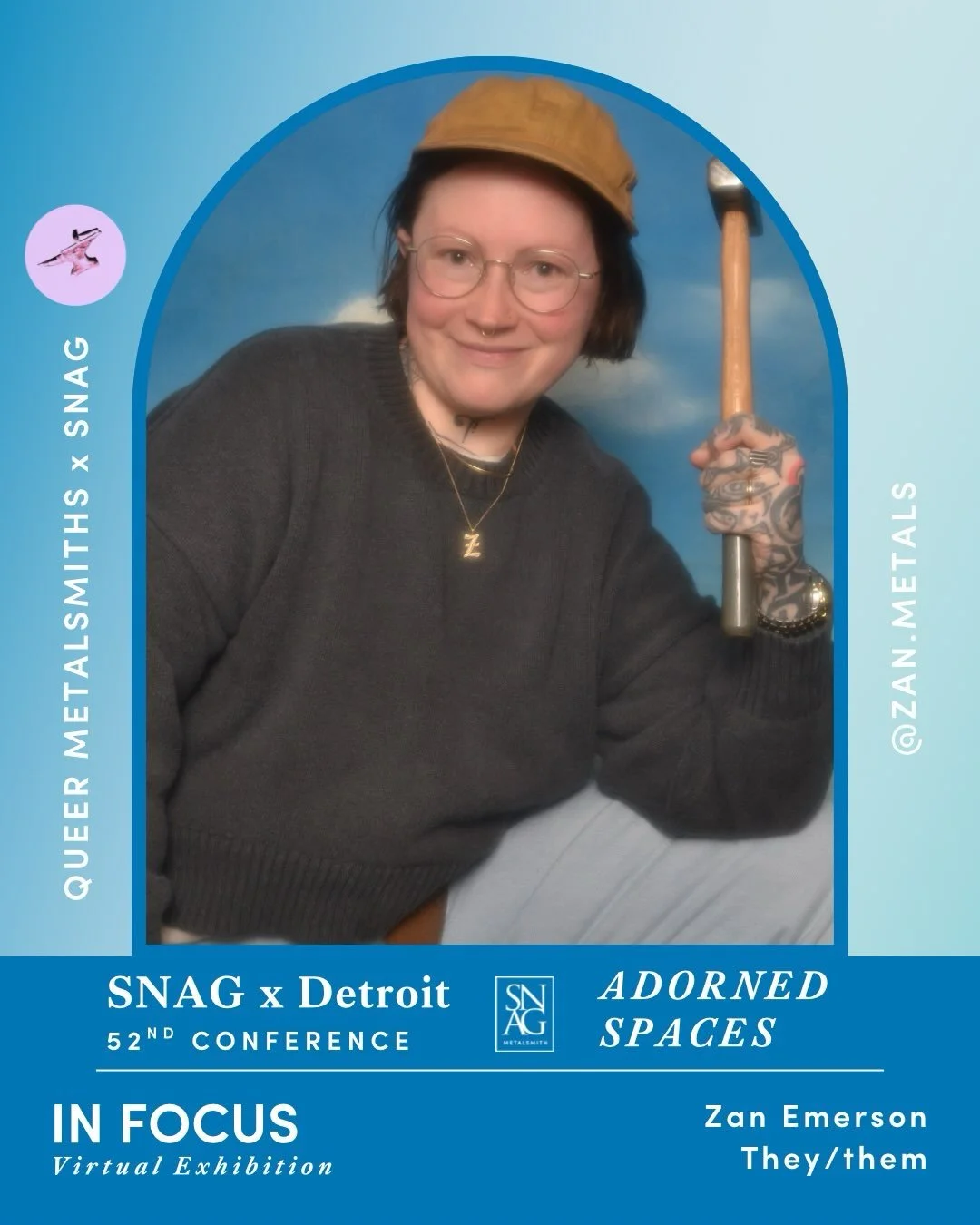 🌈Get to know the artists from the In Focus BIPOC + 2SLGBTQIA+ Virtual Exhibition! 
.
✨Zan Emerson (they/them) @zan.metals 
&ldquo;Impractical Vessel No. 2&rdquo;
&ldquo;I am a craftsperson driven by a love for material and fire arts, working in both