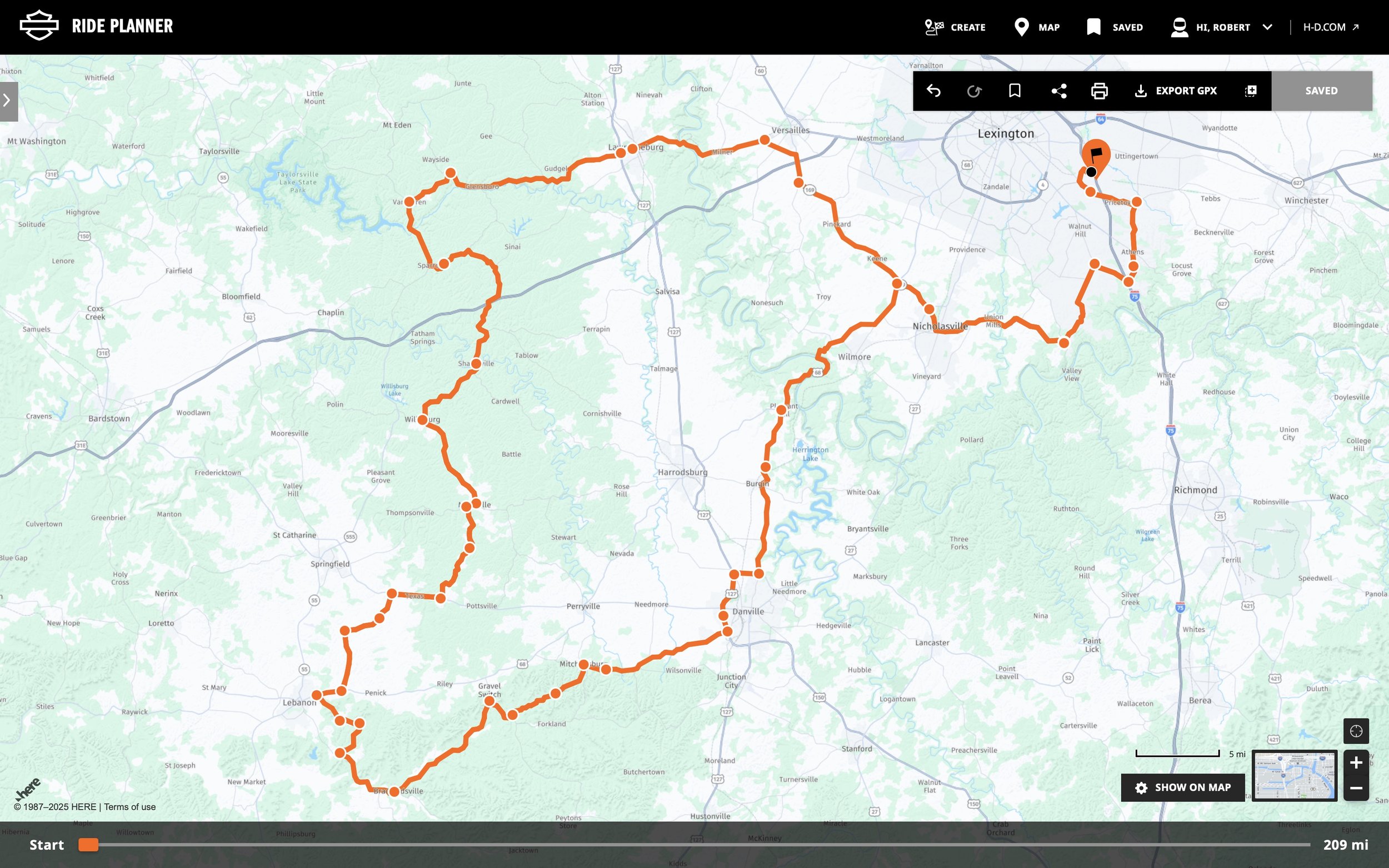 Ride to Cedarwodd Restaurant