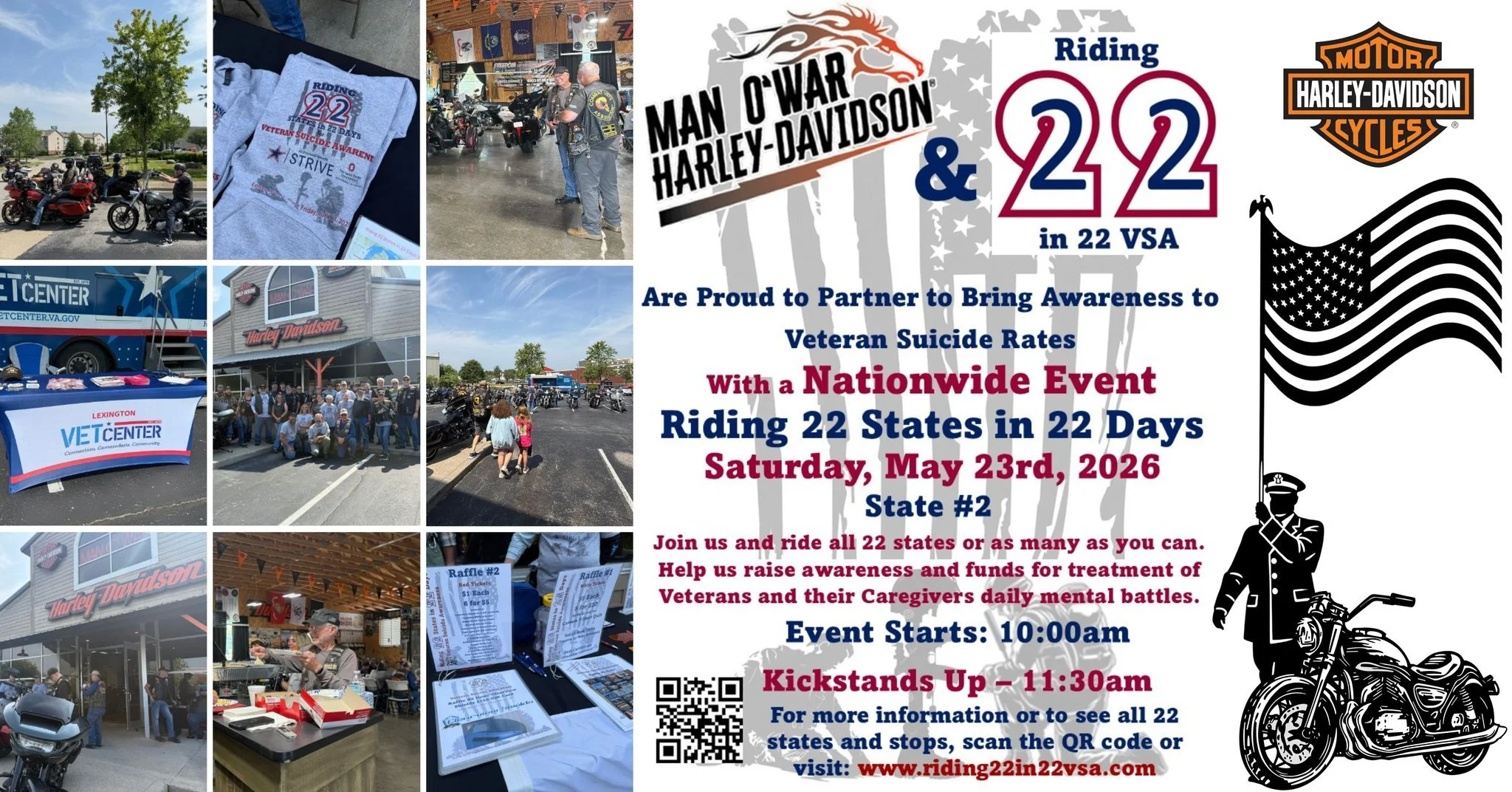 Riding 22 in 22 Veteran Suicide Awareness Benefit Ride (Chapter Open Event)