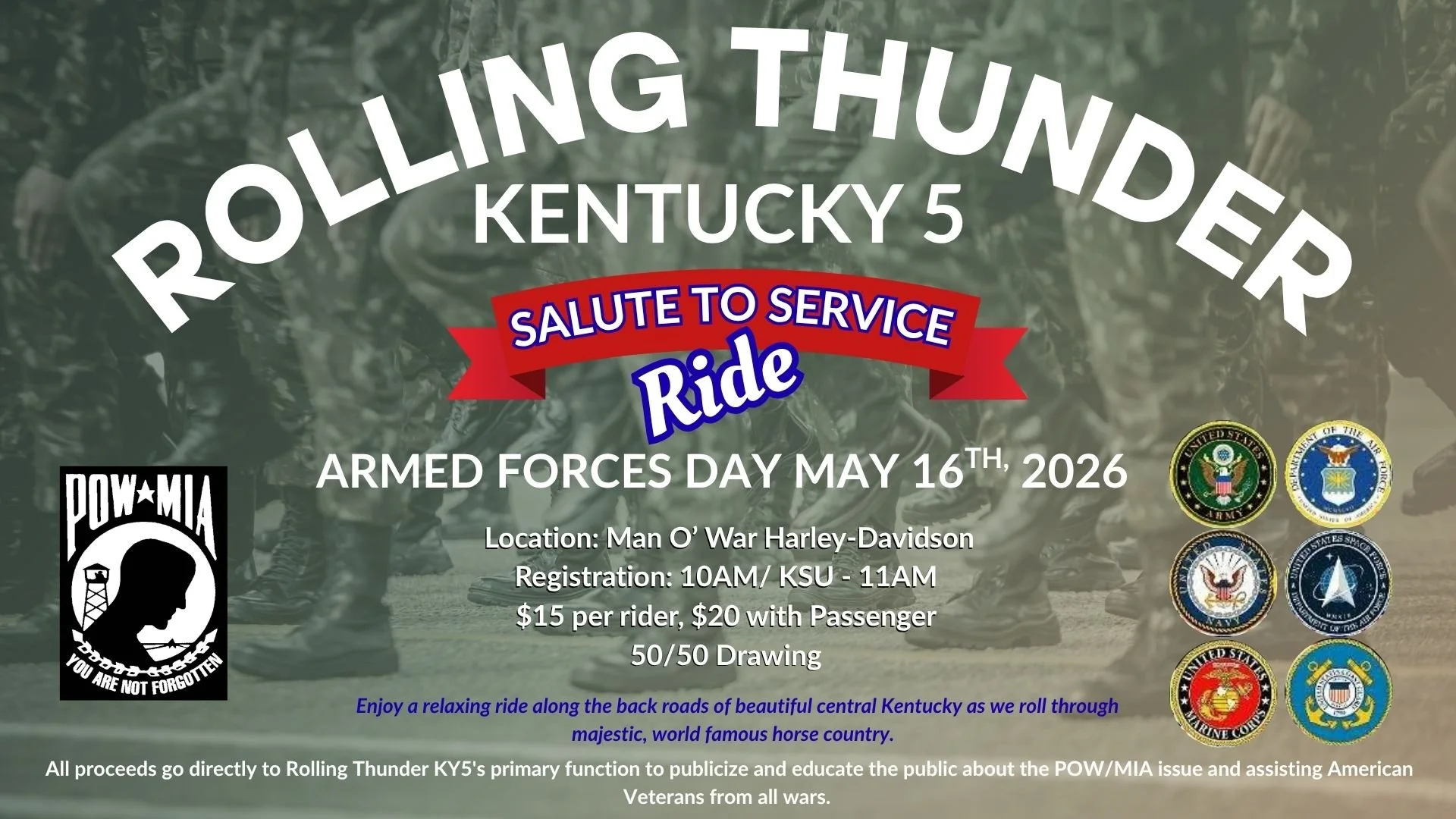 Rolling thunder KY 5: Armed Forces Day Ride