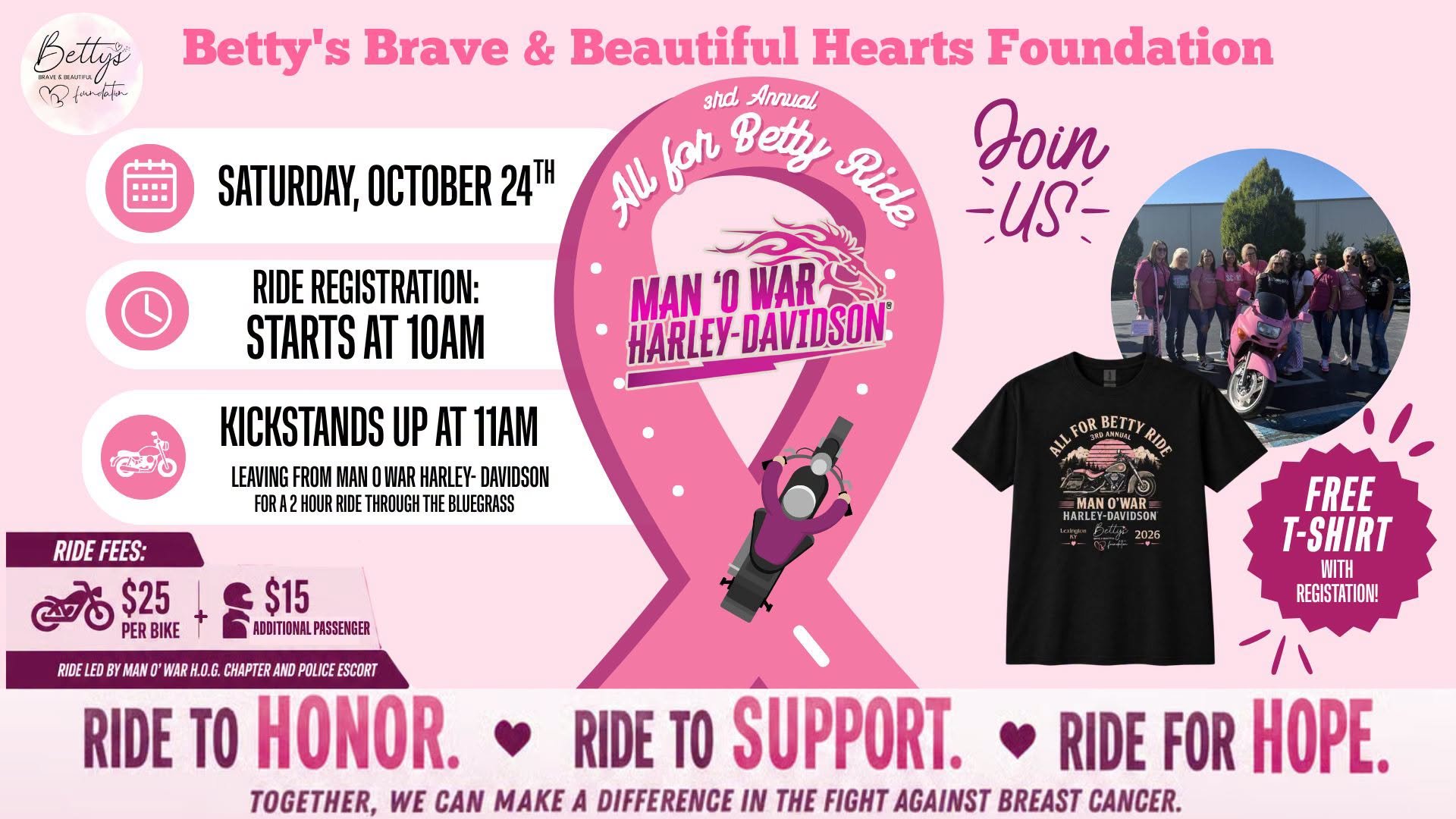 Betty's Brave and Beautiful Charity Ride