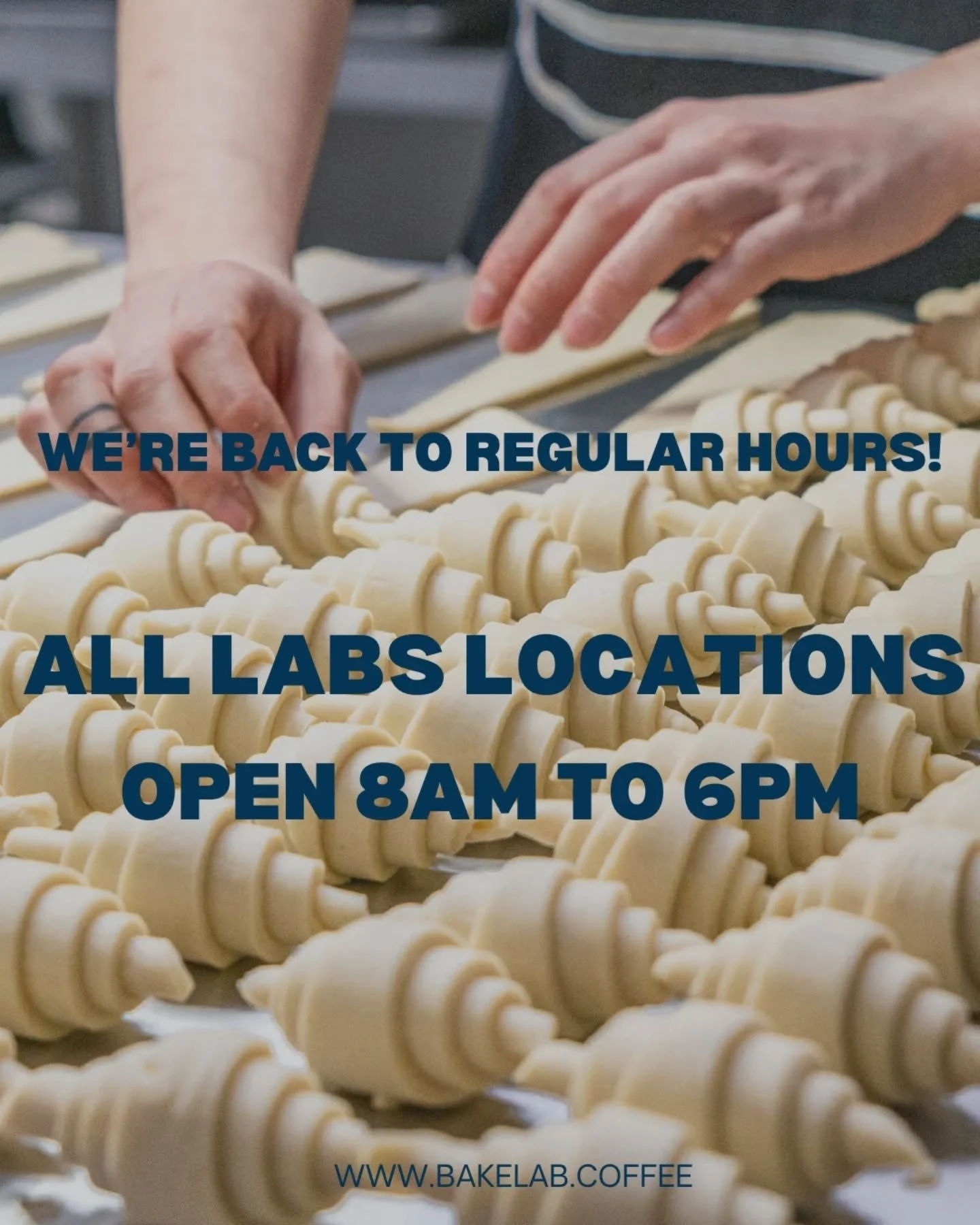 I know you missed me, xoxo 

we're back to our regular hours of 8am-6pm at all Labs locations starting today! (thank goodness, right?) 

.

.

.
#cafe #coffee #bakery