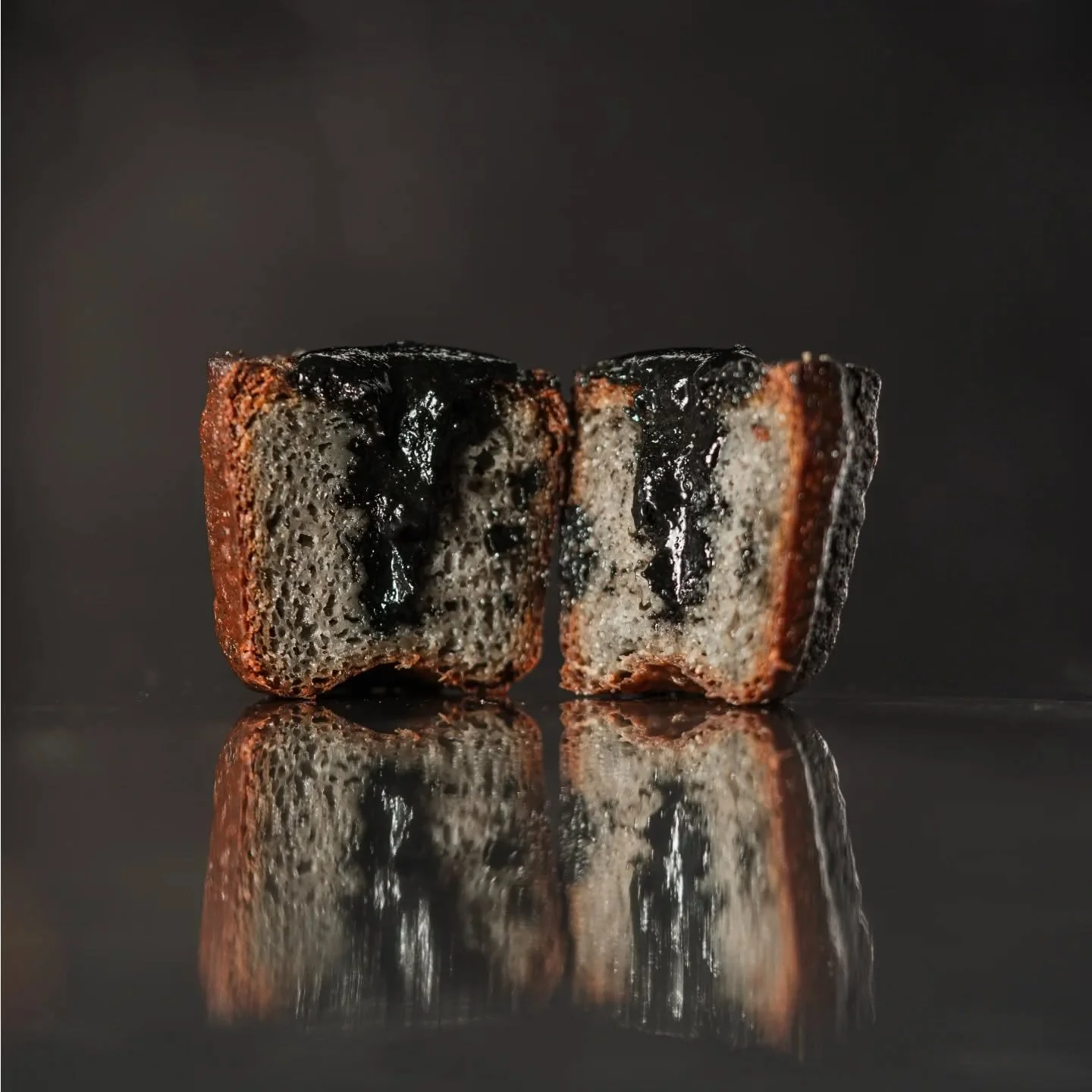 BLACK SESAME CANEL&Eacute;

Filled with our house-made black sesame praline &mdash; caramel, toasted sesame, and stone-ground for hours until it turns ridiculously smooth. It's silky, it's nutty, it's rich, (it has a huge ego). 

.

.

.
#bakery #caf