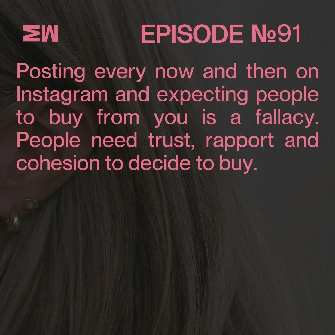 Episode 91 - Posting on Instagram sometimes is NOT enough to hit $20K months