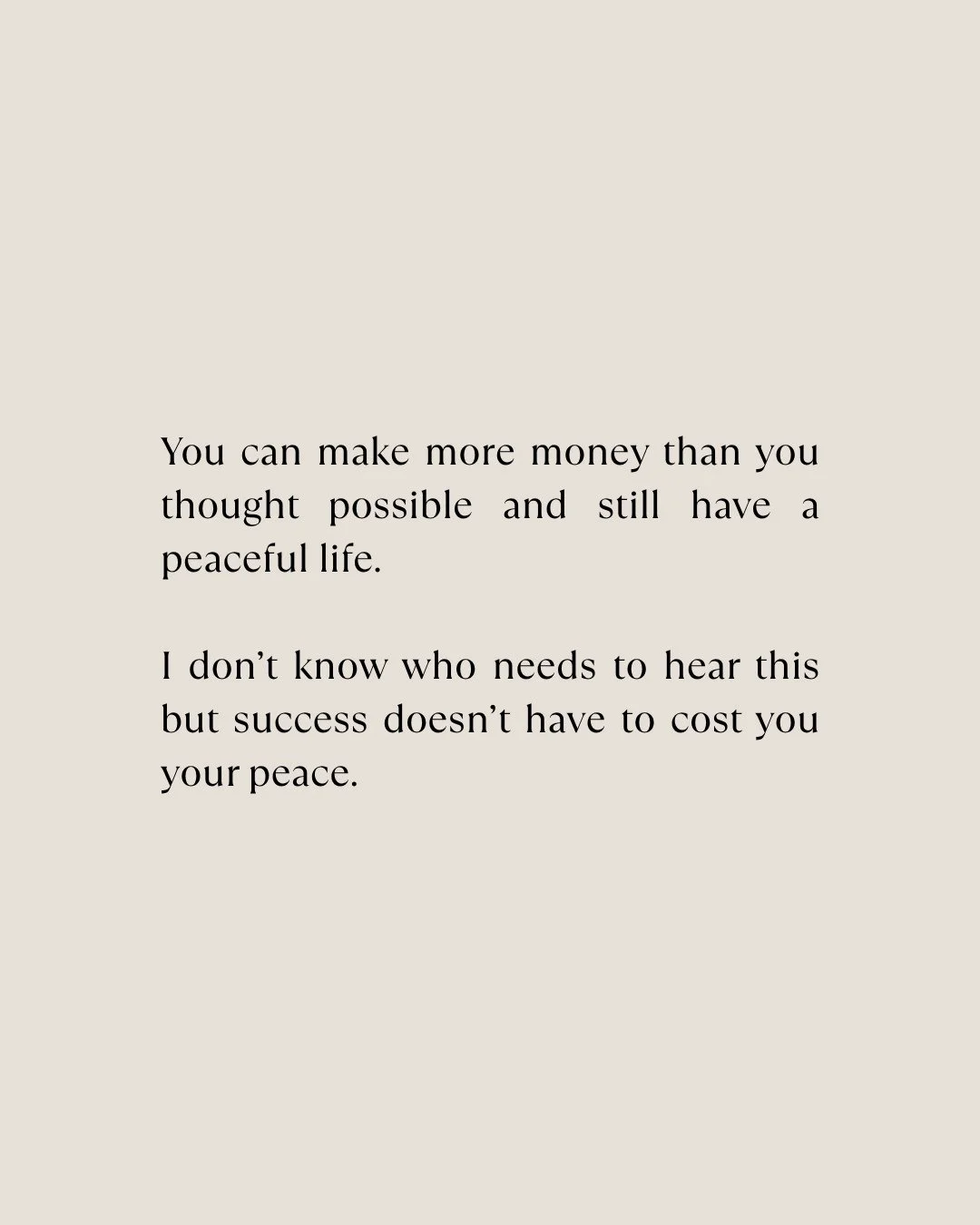 You don&rsquo;t need to choose between making more money and having a calm life.⁠
⁠
That trade-off usually comes from a business that hasn&rsquo;t been built properly yet. While other business coaches are posting their pics from the ER after being ho