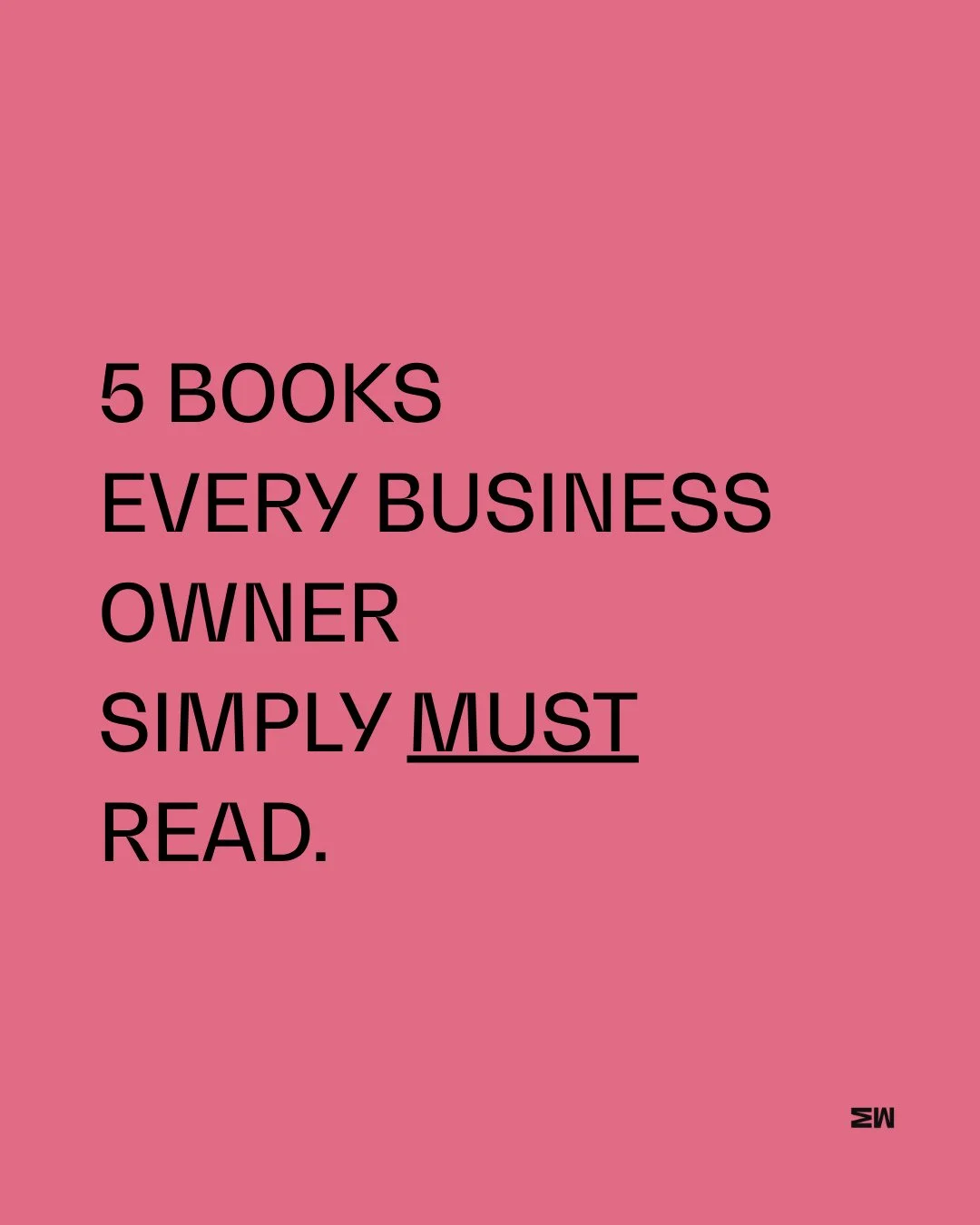 These are five books I consider essential reading for women business owners.⁠
⁠
Not surface-level business advice⁠
but the kind of thinking that actually changes how you operate⁠
⁠
Because the difference in business is rarely effort⁠
it&rsquo;s persp