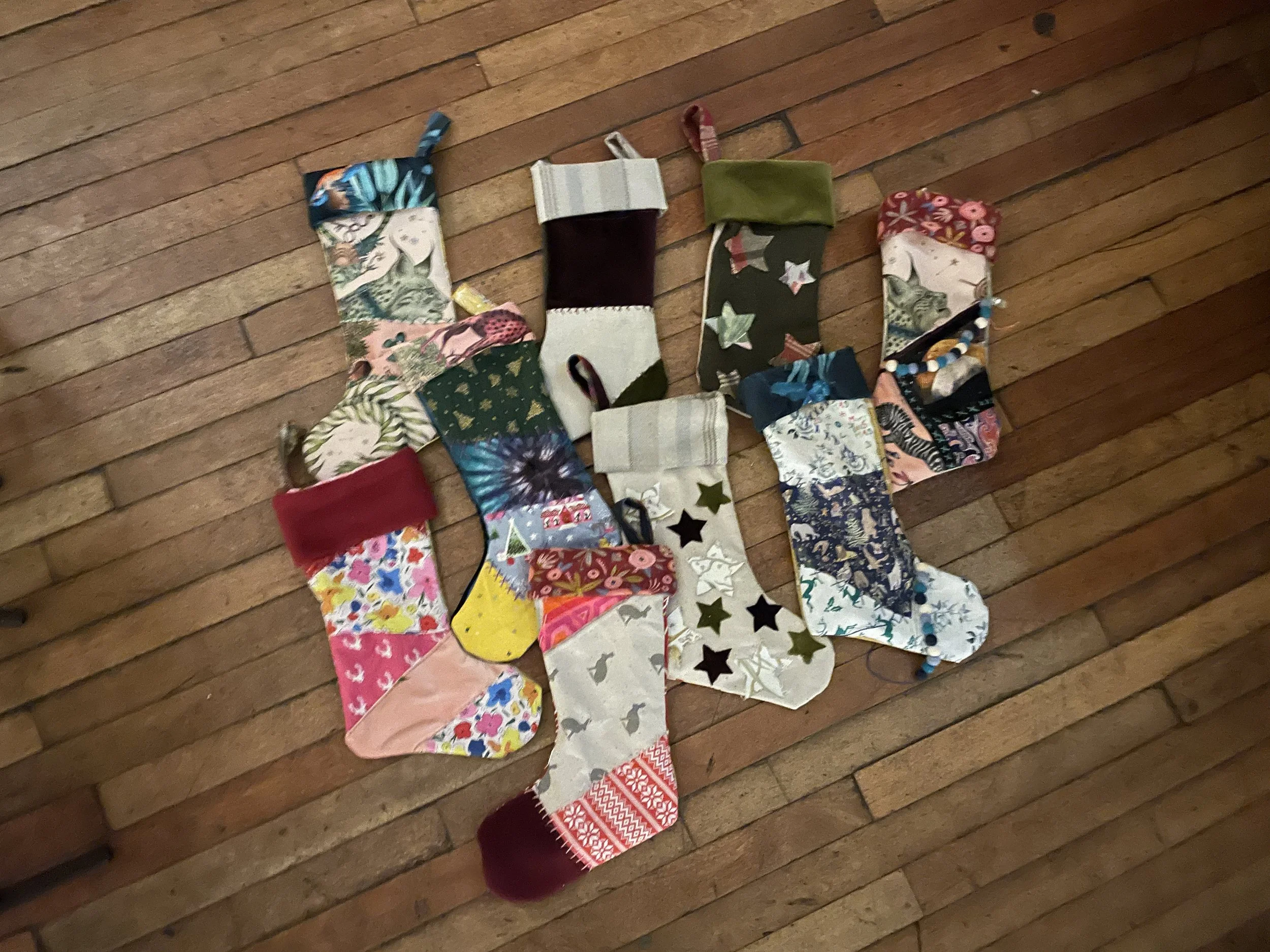 Scrappy Christmas Stockings 