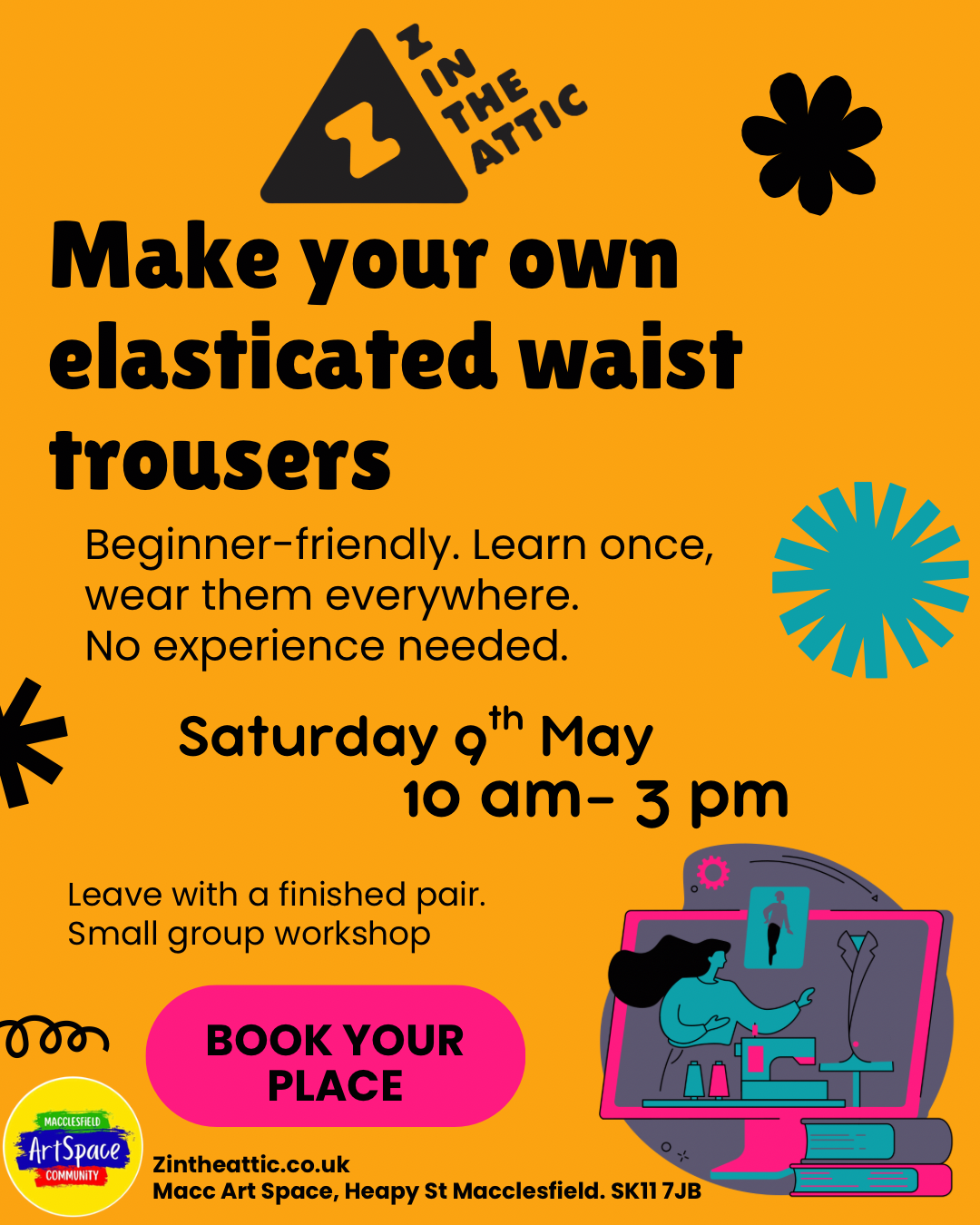 Sew Cosy: Elasticated waist trousers 