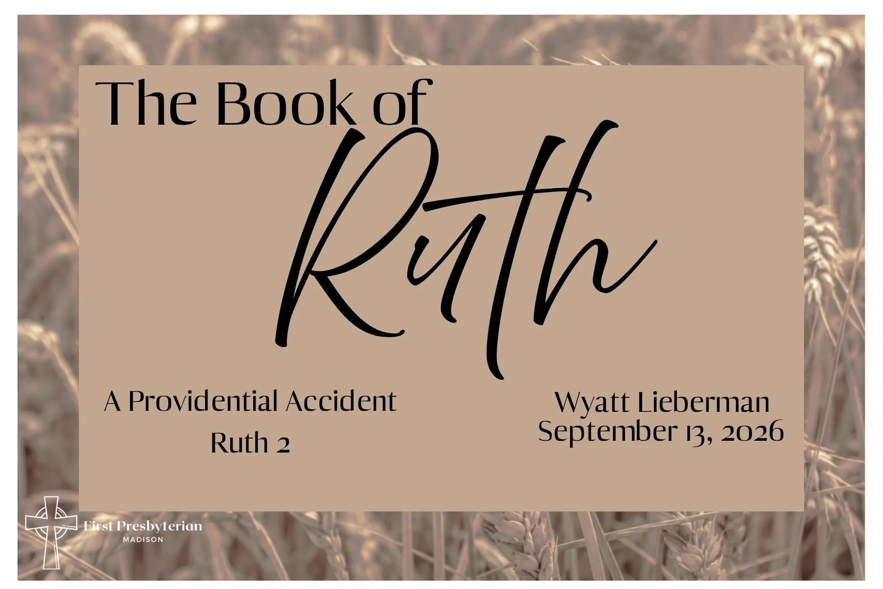A Providential Accident - Ruth 2 - Wyatt Lieberman - September 13