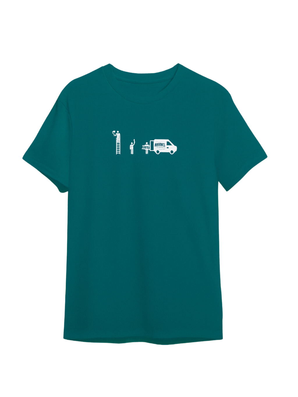 Brooks Painting Co T-Shirt - Stick figures loading a truck