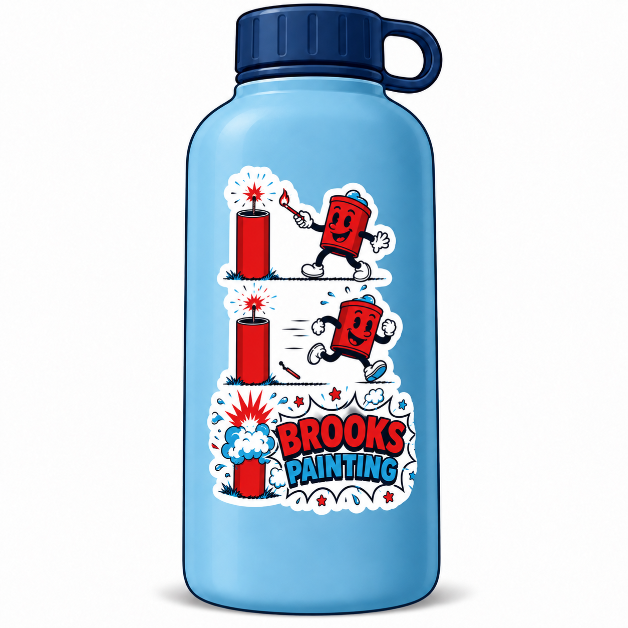 Brooks Painting Firecracker Sticker - 4” x 5”