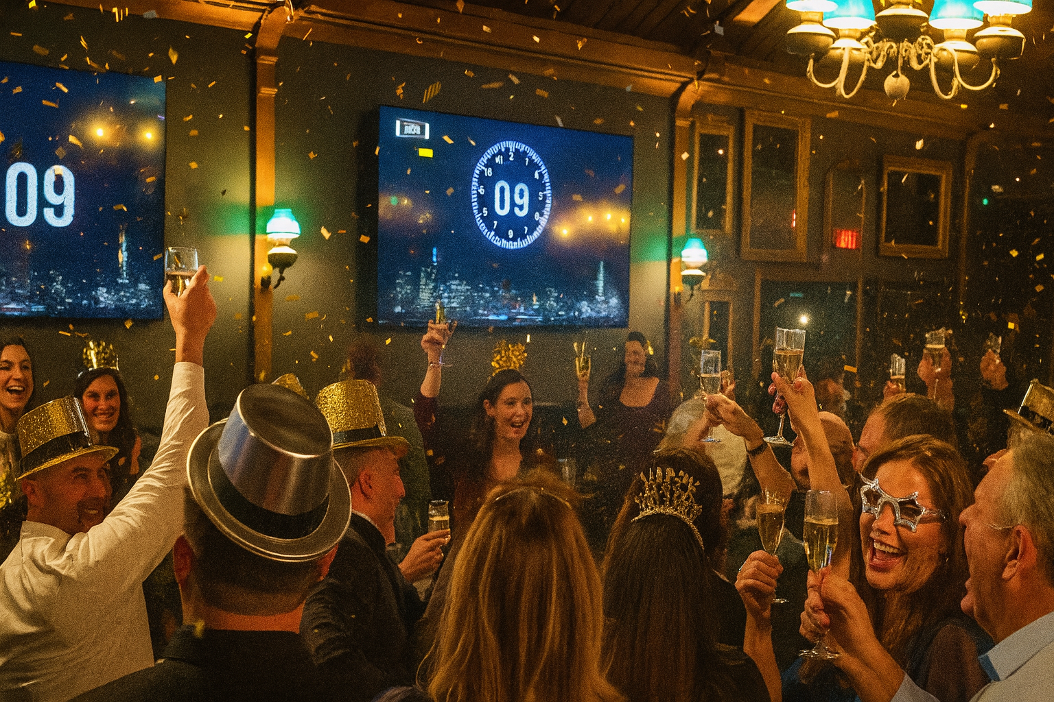 new years eve party live music champagne