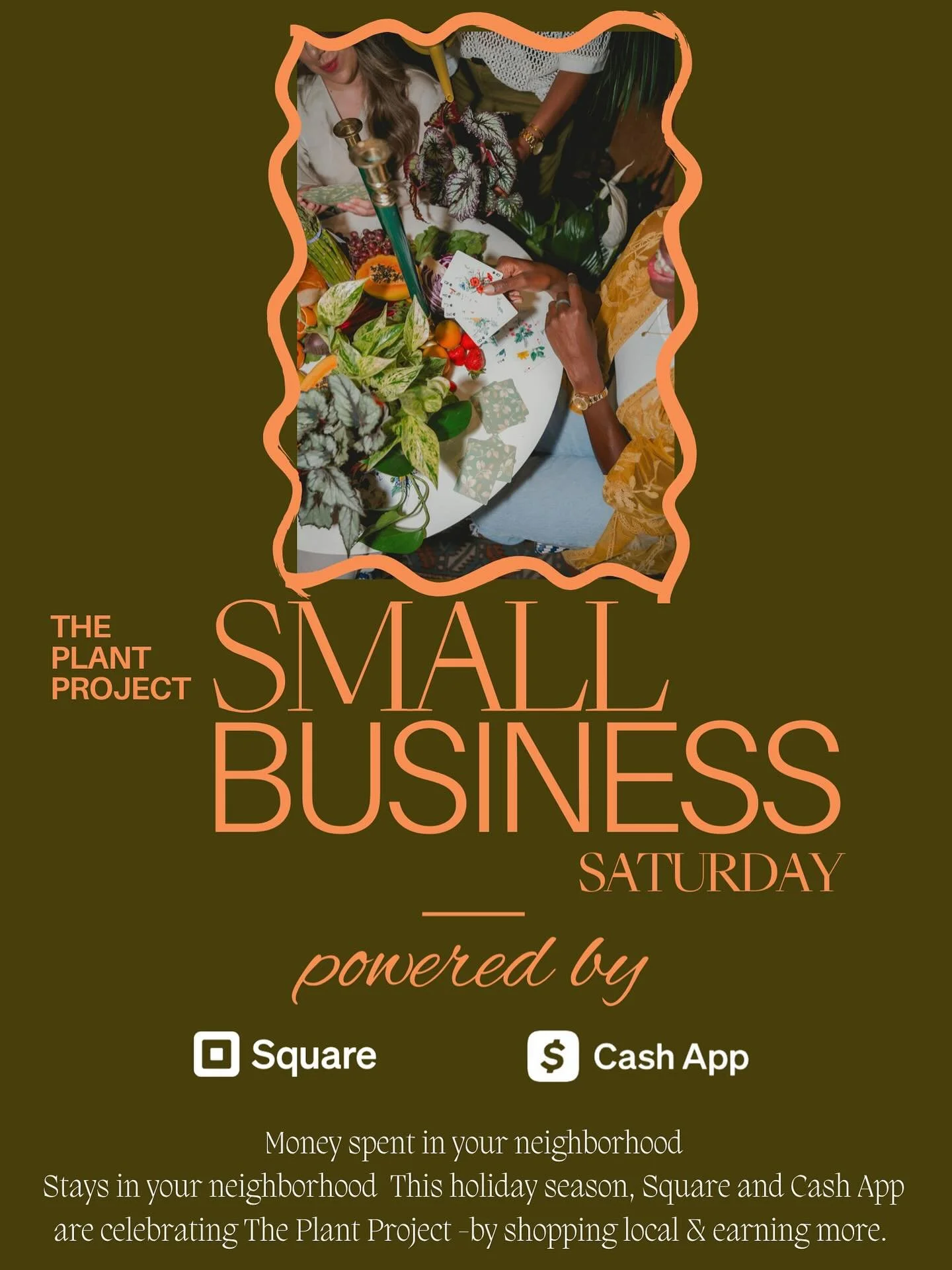 Money spent in your neighborhood&hellip;.stays in your neighborhood🌿

This SMALL BUSINESS SATURDAY just got a lot cooler here at The Plant Project. We super excited to partner with @square + @cashapp 
Shop Small Saturday promotion on November 29th!!