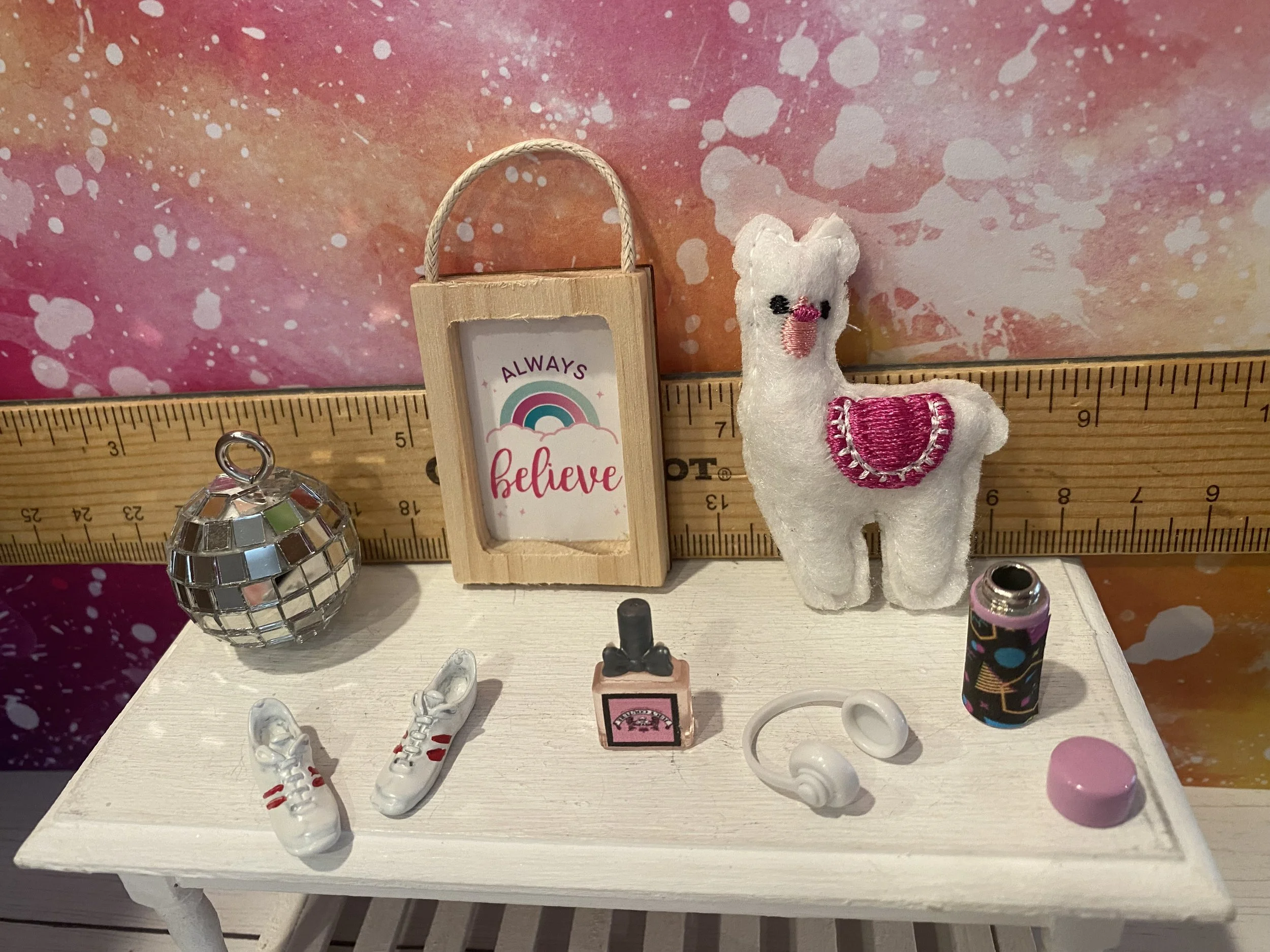 Miniature Llama, Art, Perfume, Water Bottle, Headphones, Disco Ball, 1:12