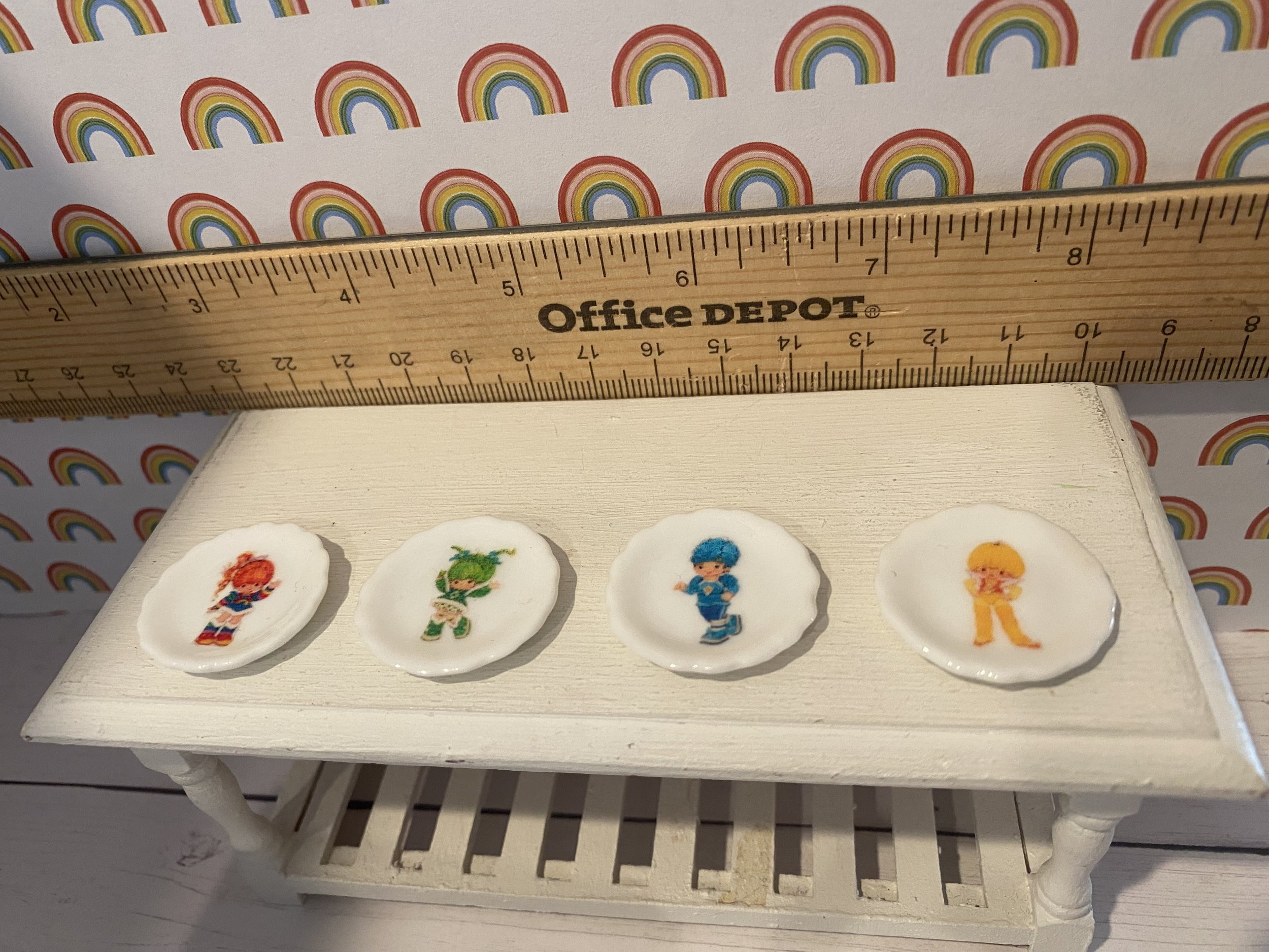 Miniature Rainbow Brite Dishes, 1:12