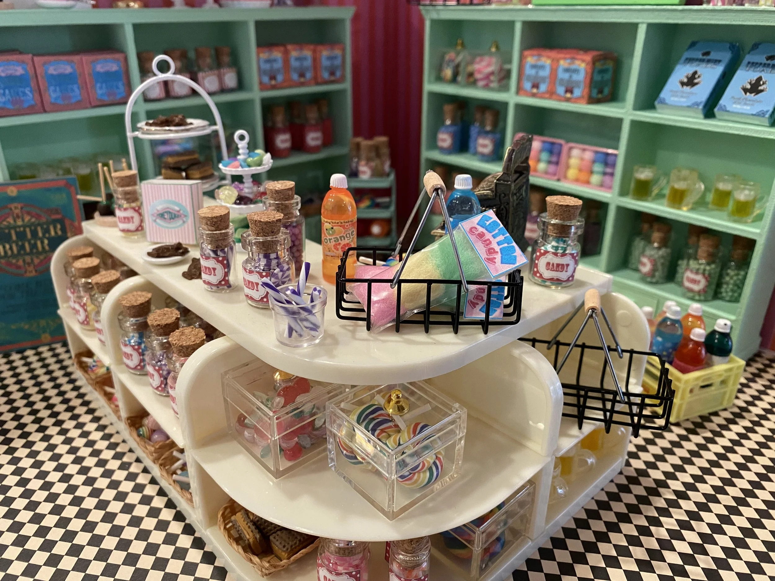 Miniature Magical Candy Shop, Dollhouse Enchanted Sweets, 1:12