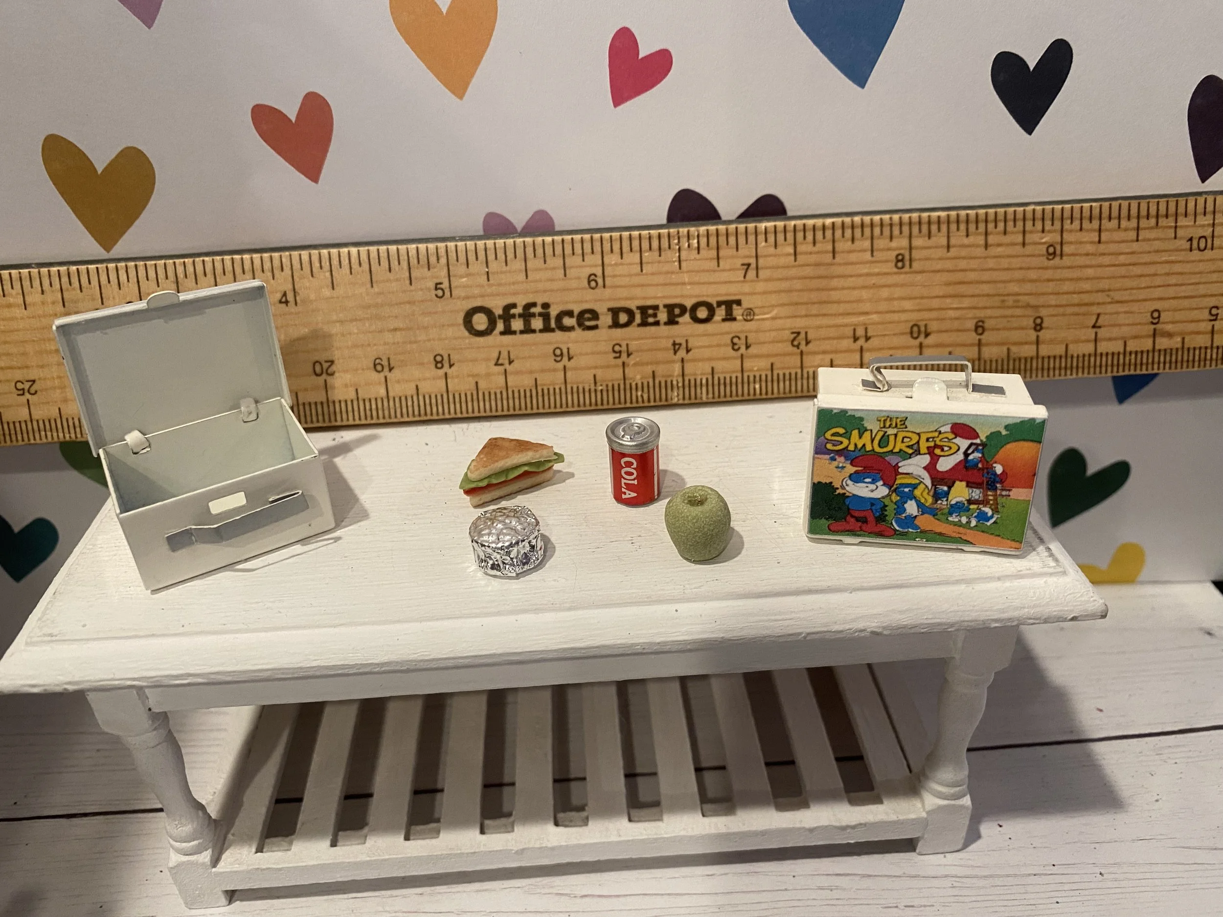 Miniature 80's Lunch Box w/Lunch, 1:12 Scale