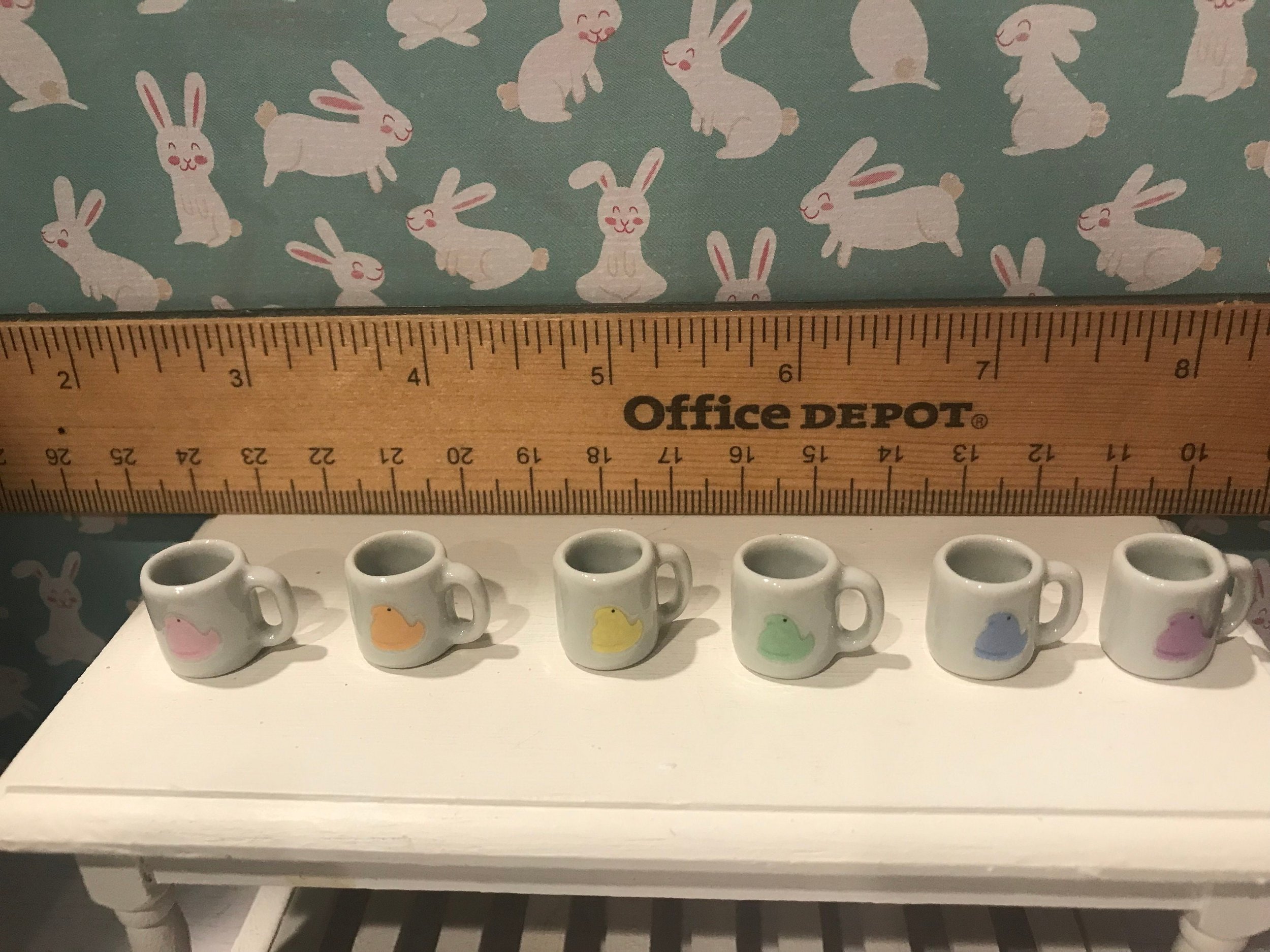 Miniature Peeps Easter Plates Collection, Accessories, 1:12
