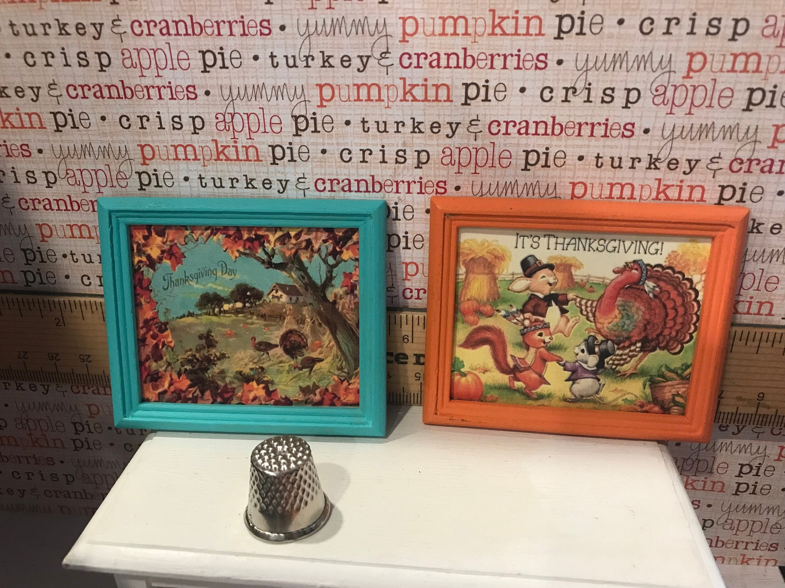 Miniature Thanksgiving Framed Art, 1:12
