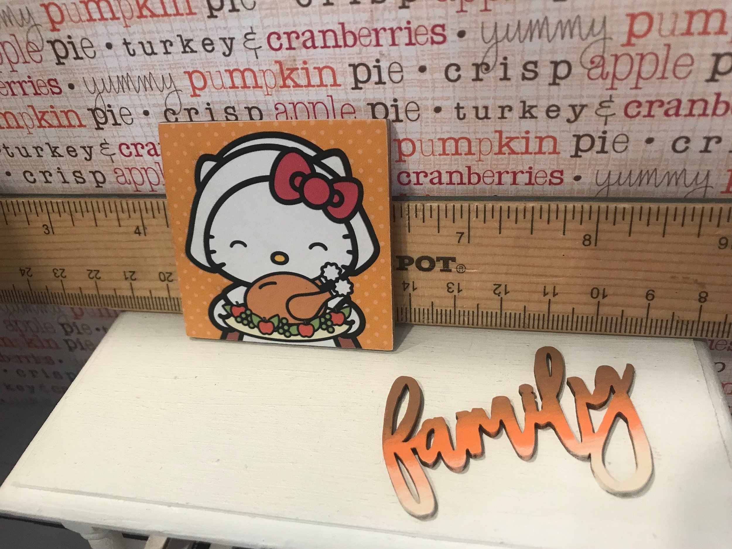 Miniature Thanksgiving Sign, Wood Art, 1:12