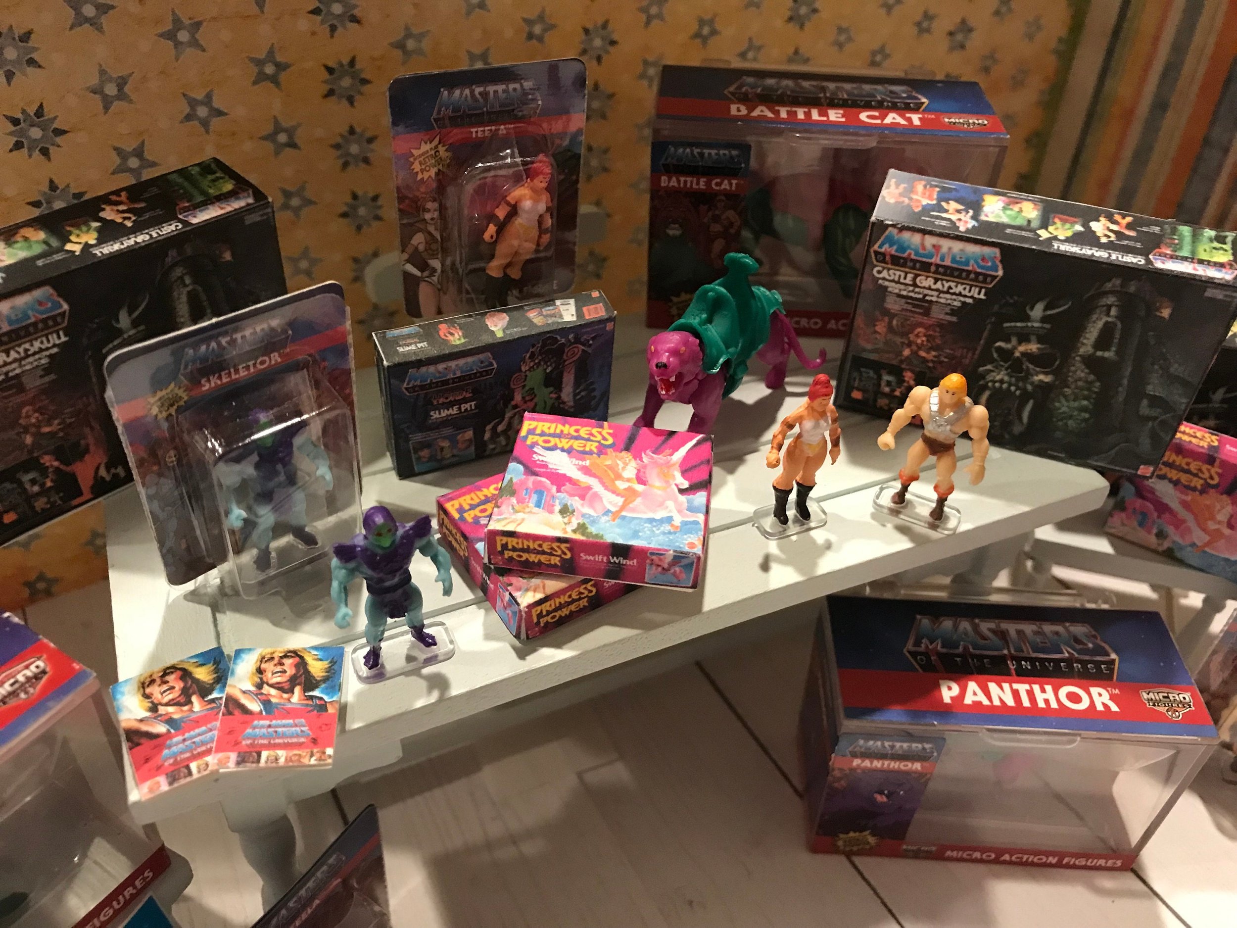Miniature He-Man, Teela, Skeletor, Battle Cat, Panthor,Micro Toys & Boxes, 1:12