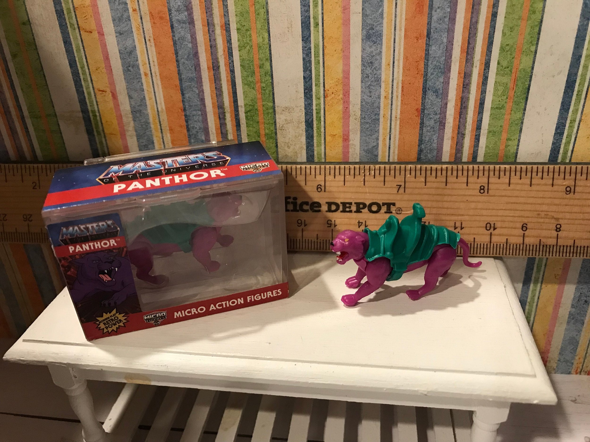 Miniature He-Man, Teela, Skeletor, Battle Cat, Panthor, Micro Toys, 1:12