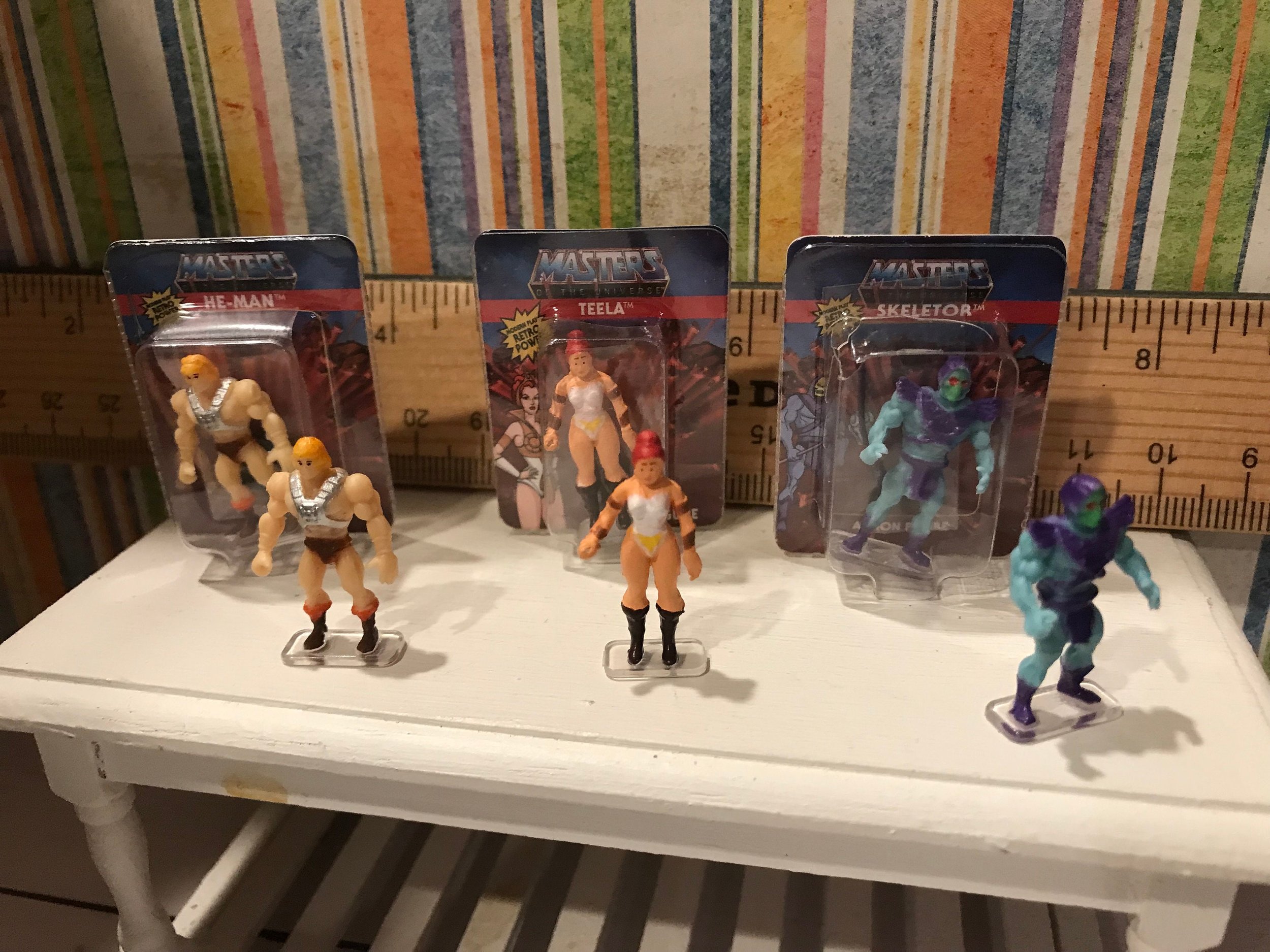 Miniature He-Man, Teela, Skeletor, Micro Toys, 1:12