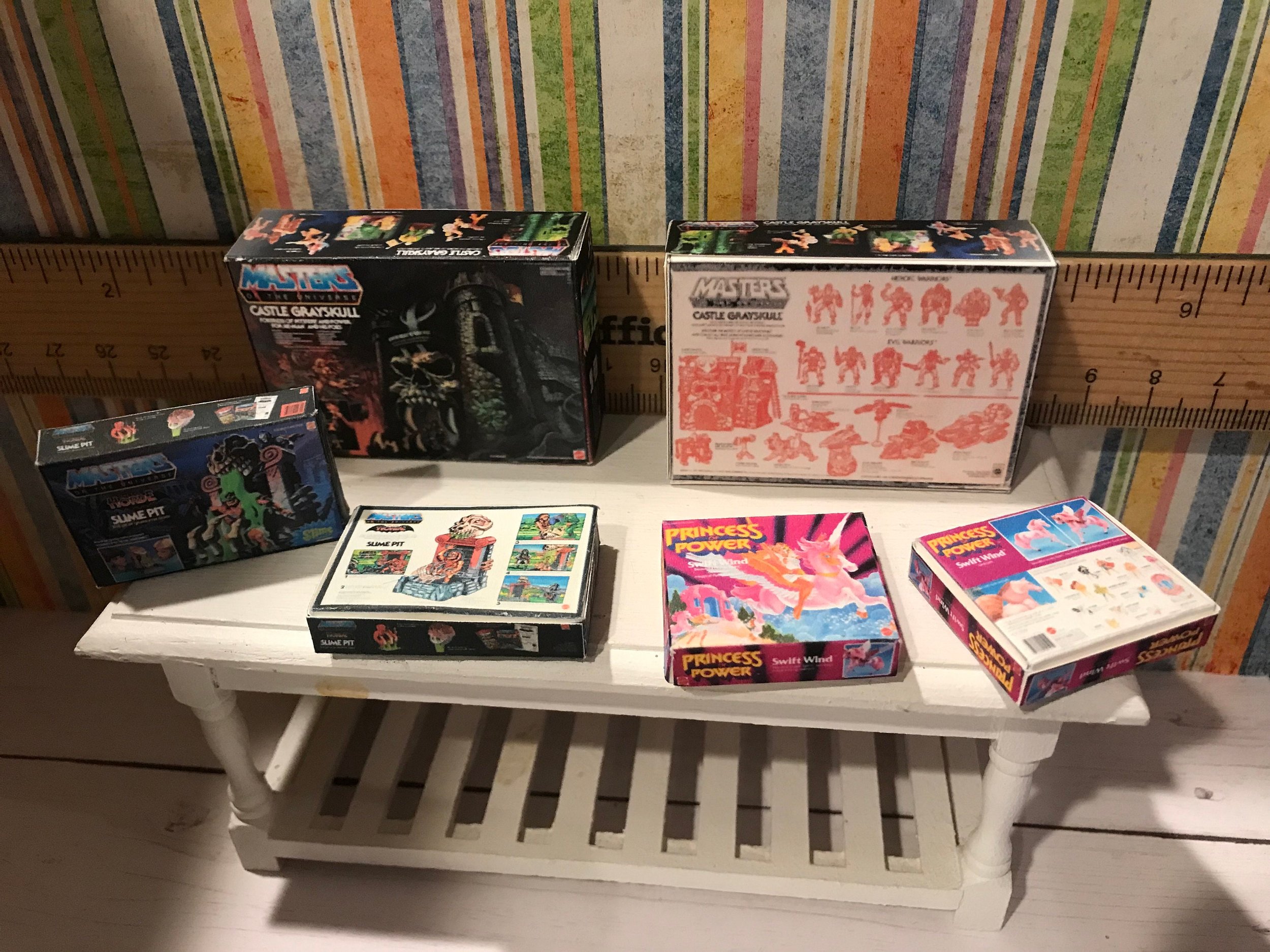 Miniature He-Man, Teela, Skeletor, Boxes, 1:12