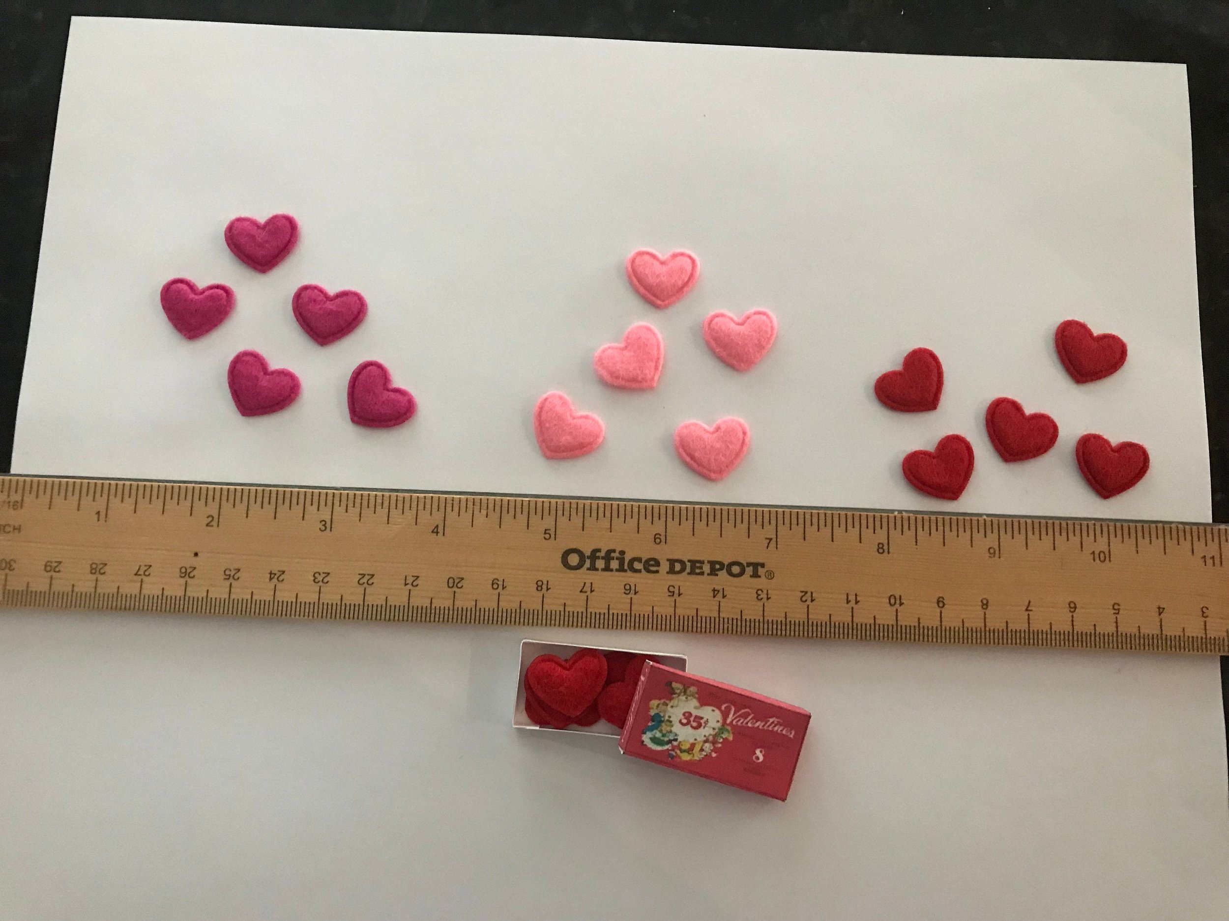 Miniature Valentine Card Making Set Prop, Dollhouse Valentines, 1:12
