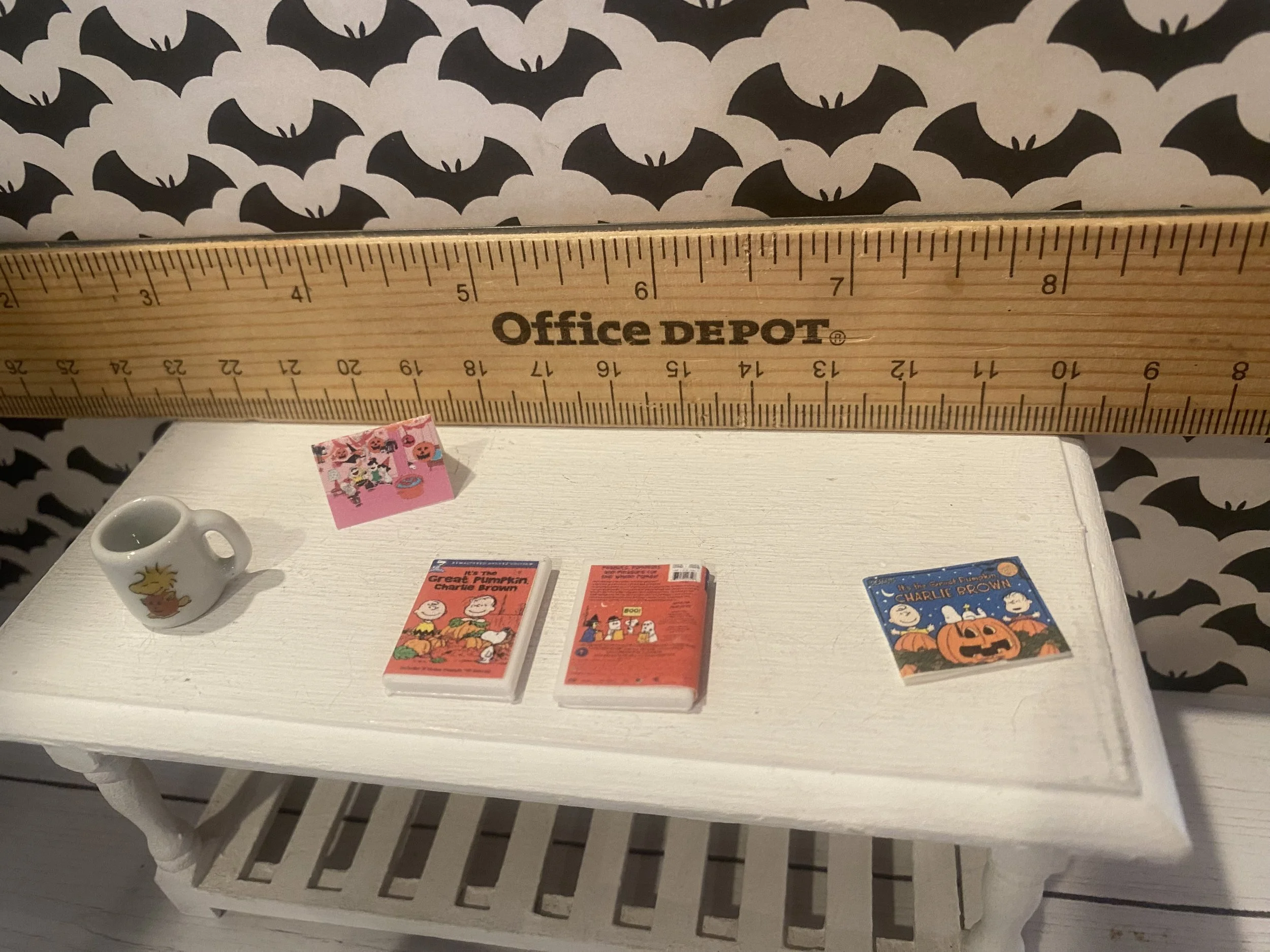 Miniature Halloween Peanuts, Book, DVD, Cards, 1:12