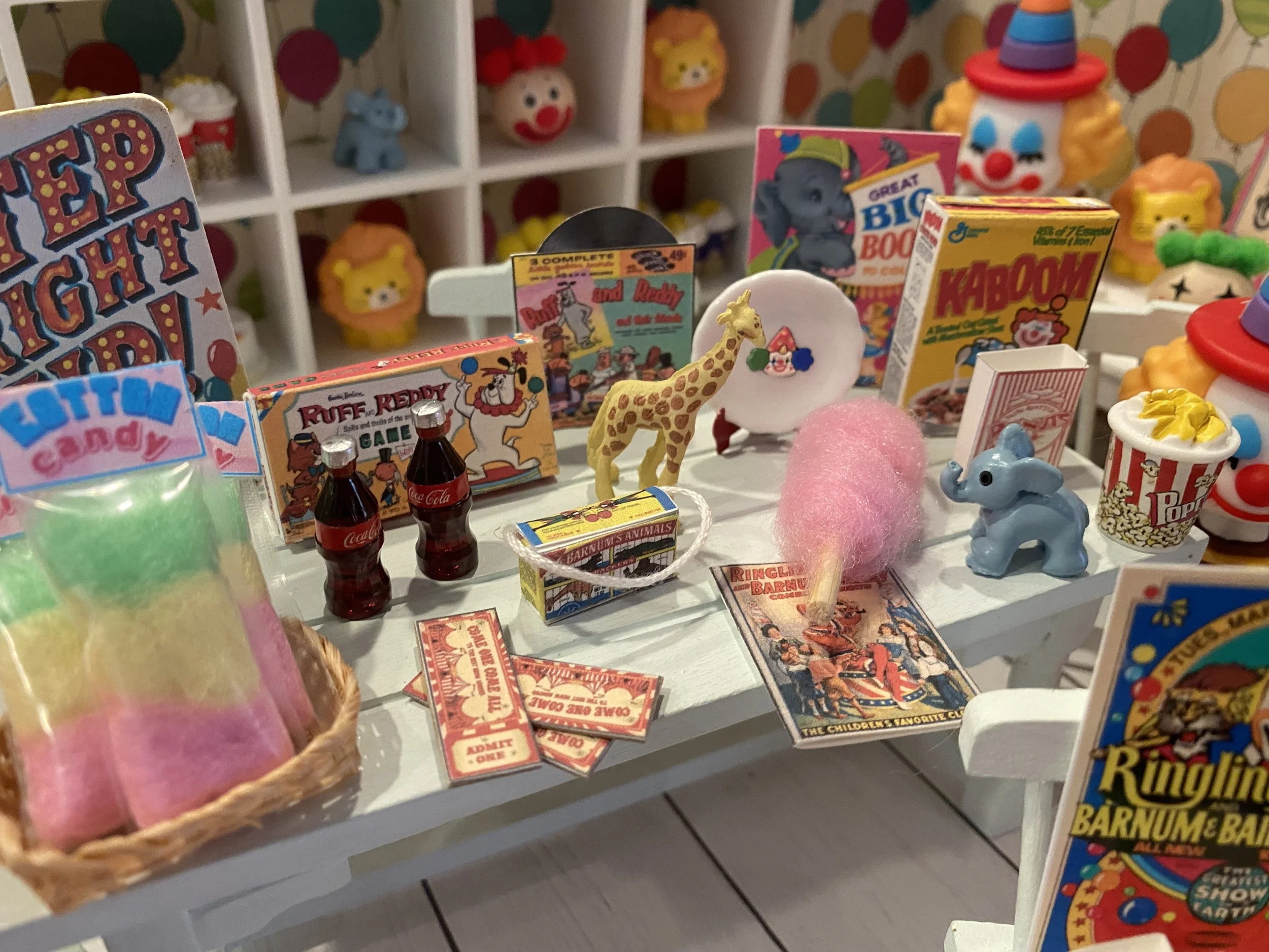 Miniature Circus, Dollhouse Carnival Items, 1:12