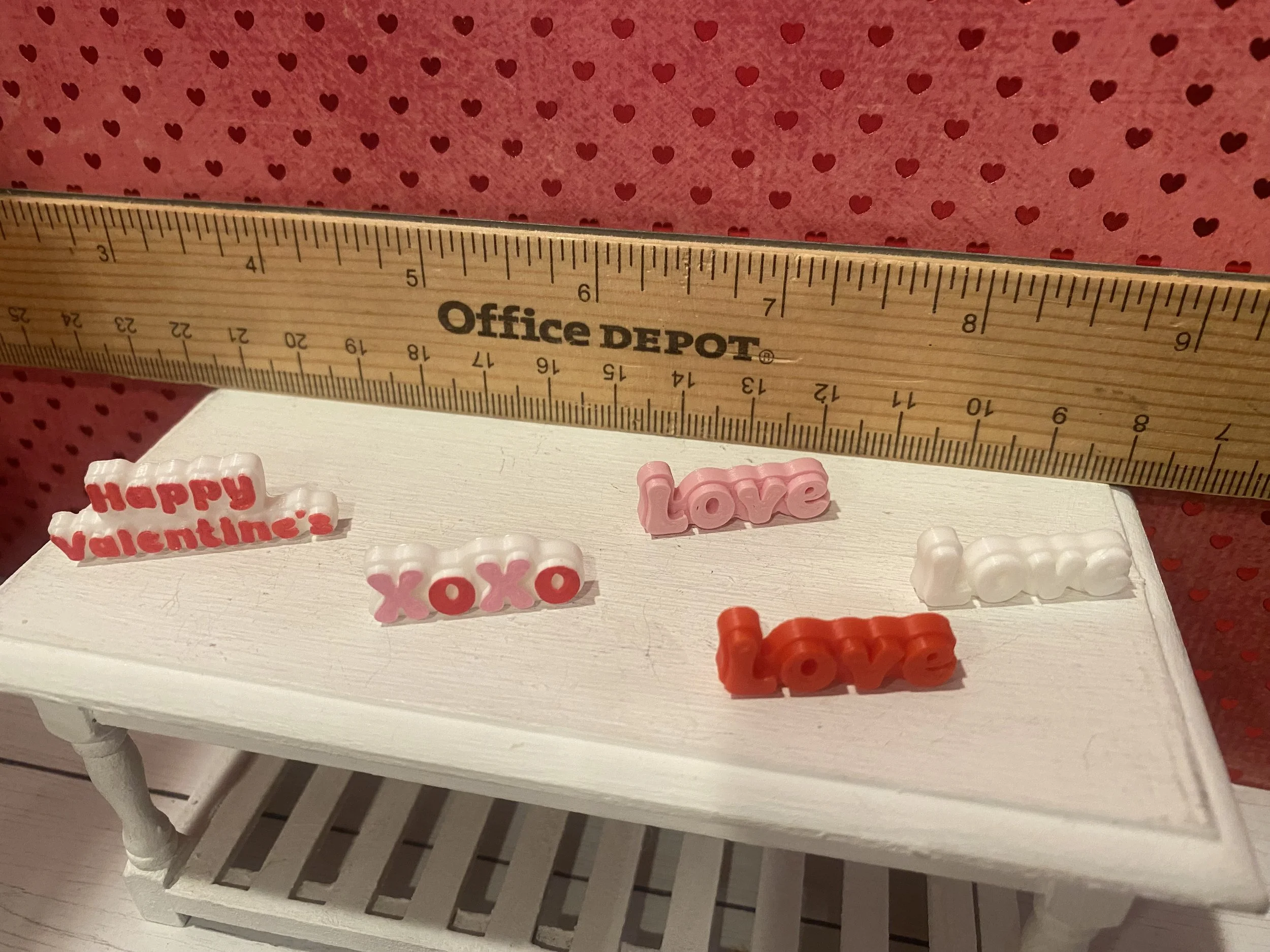 Miniature Valentine Word Art, 1:12