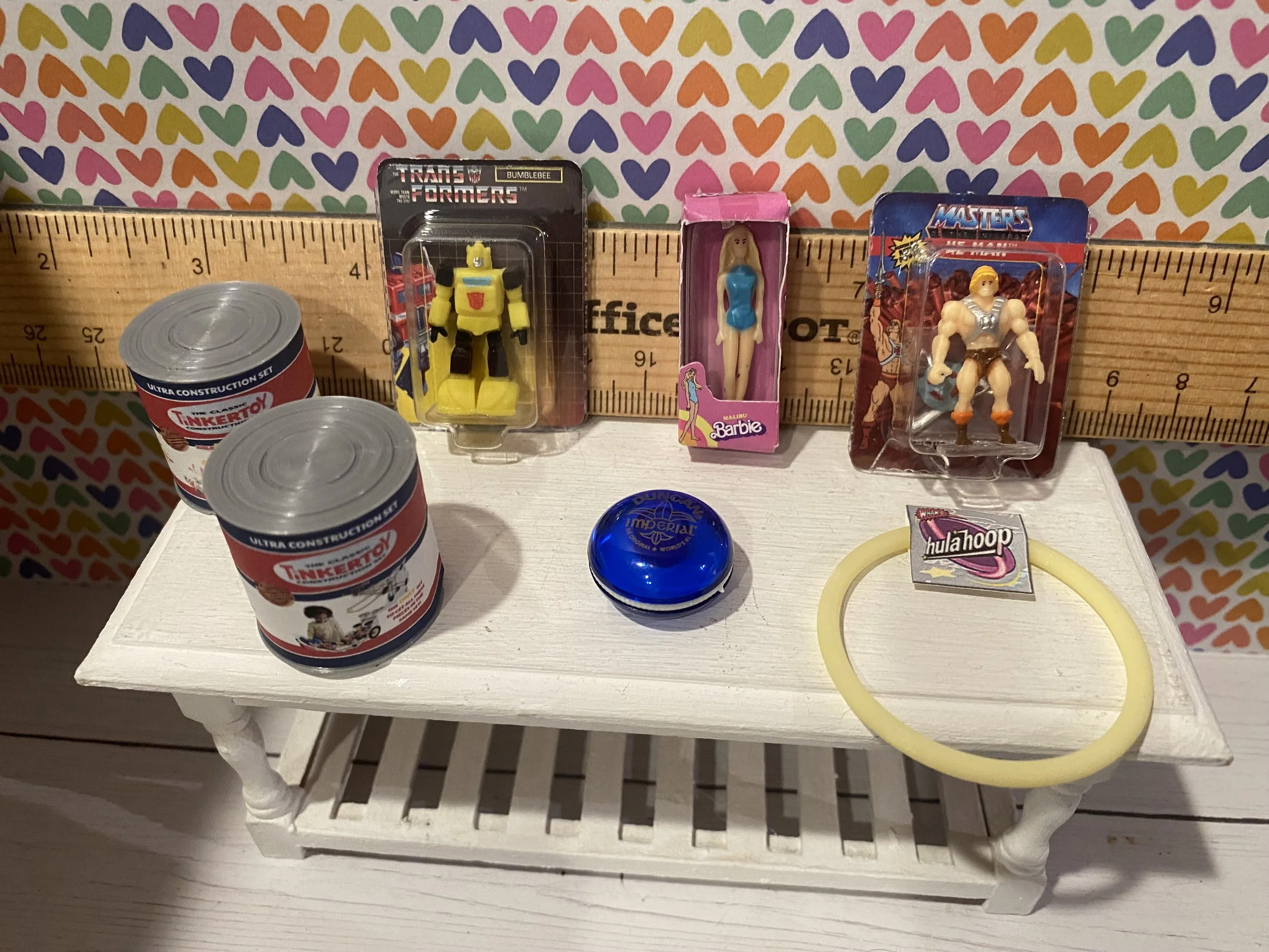Miniature Barbie, Yo-Yo, Tinker Toys, Hula Hoop, He-Man, 1:12
