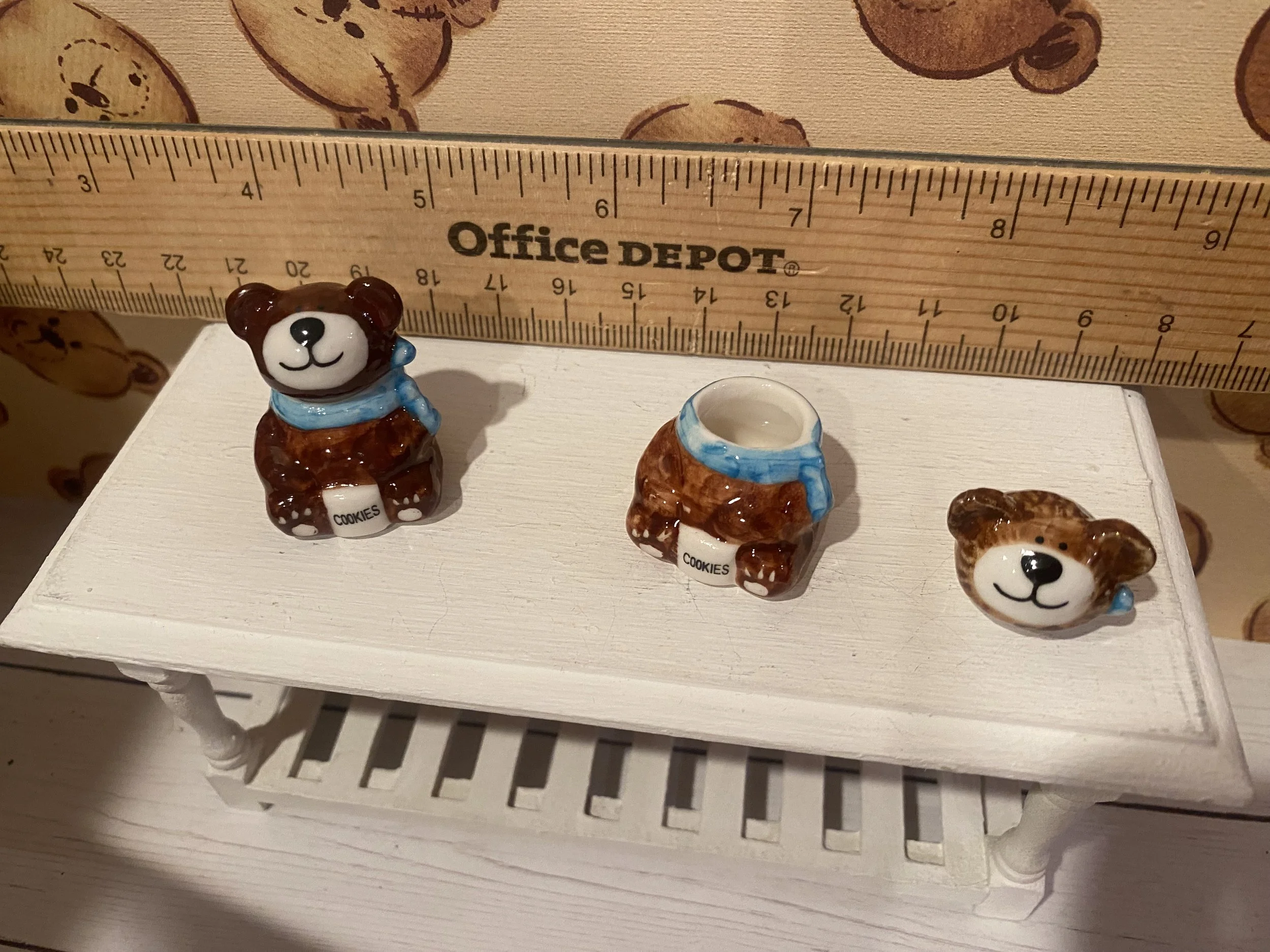 Miniature Teddy Cookie Jar, 1:12