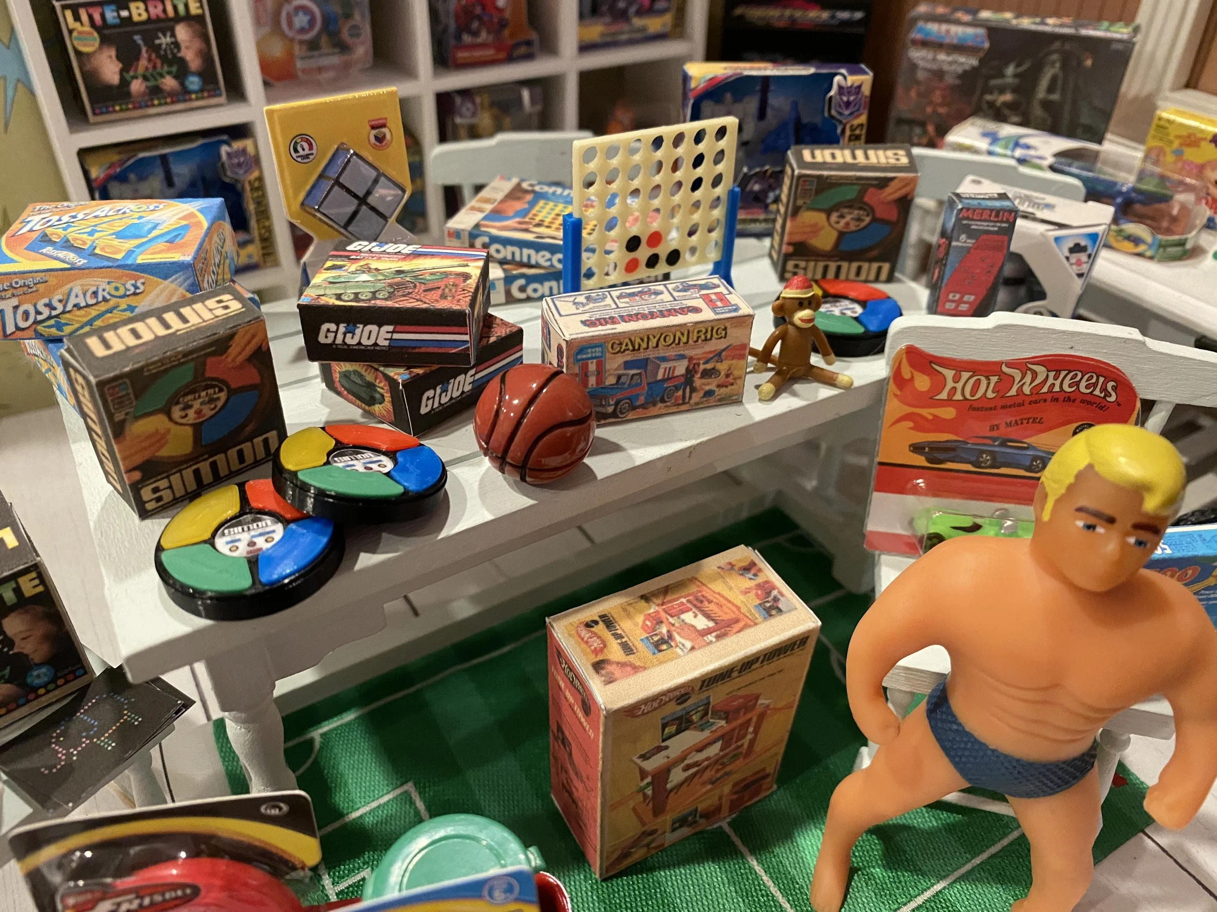 Miniature Toys, Micro Boys Toys, Classic Boys Dollhouse Toys, 1:12
