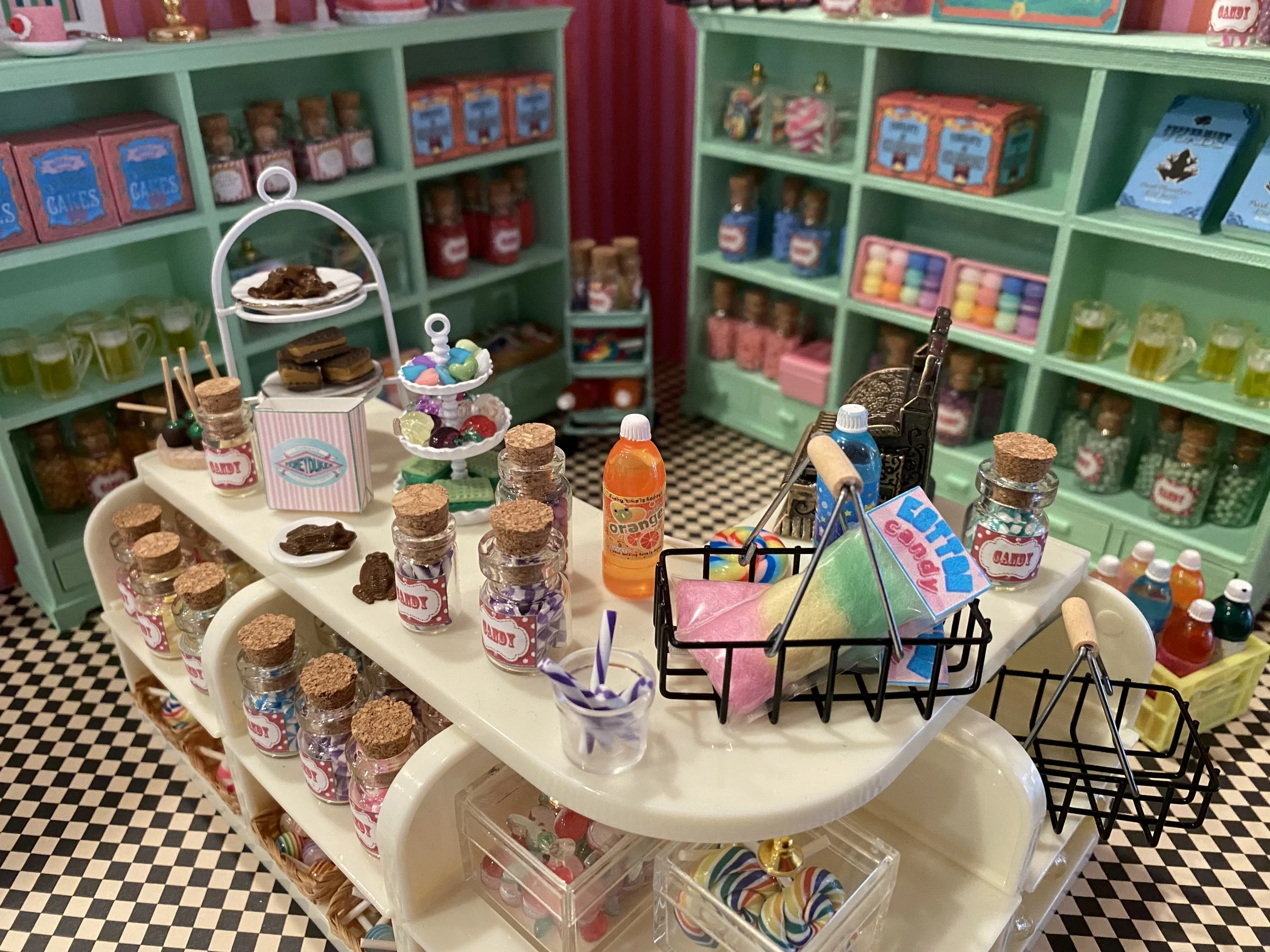 Miniature Magical Candy Shop, Dollhouse Enchanted Sweets, 1:12