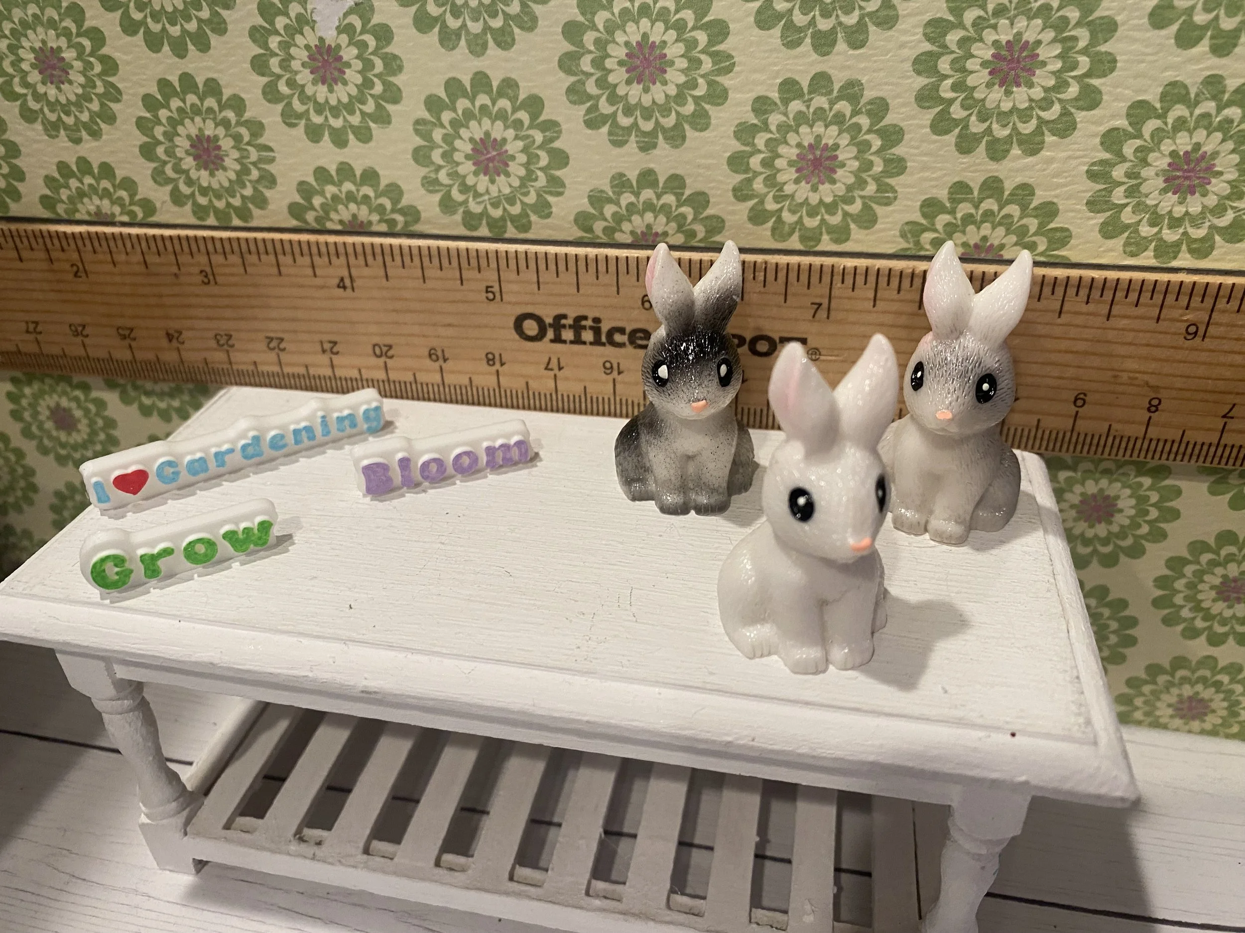 Miniature Rabbits, Gardening Words, 1:12
