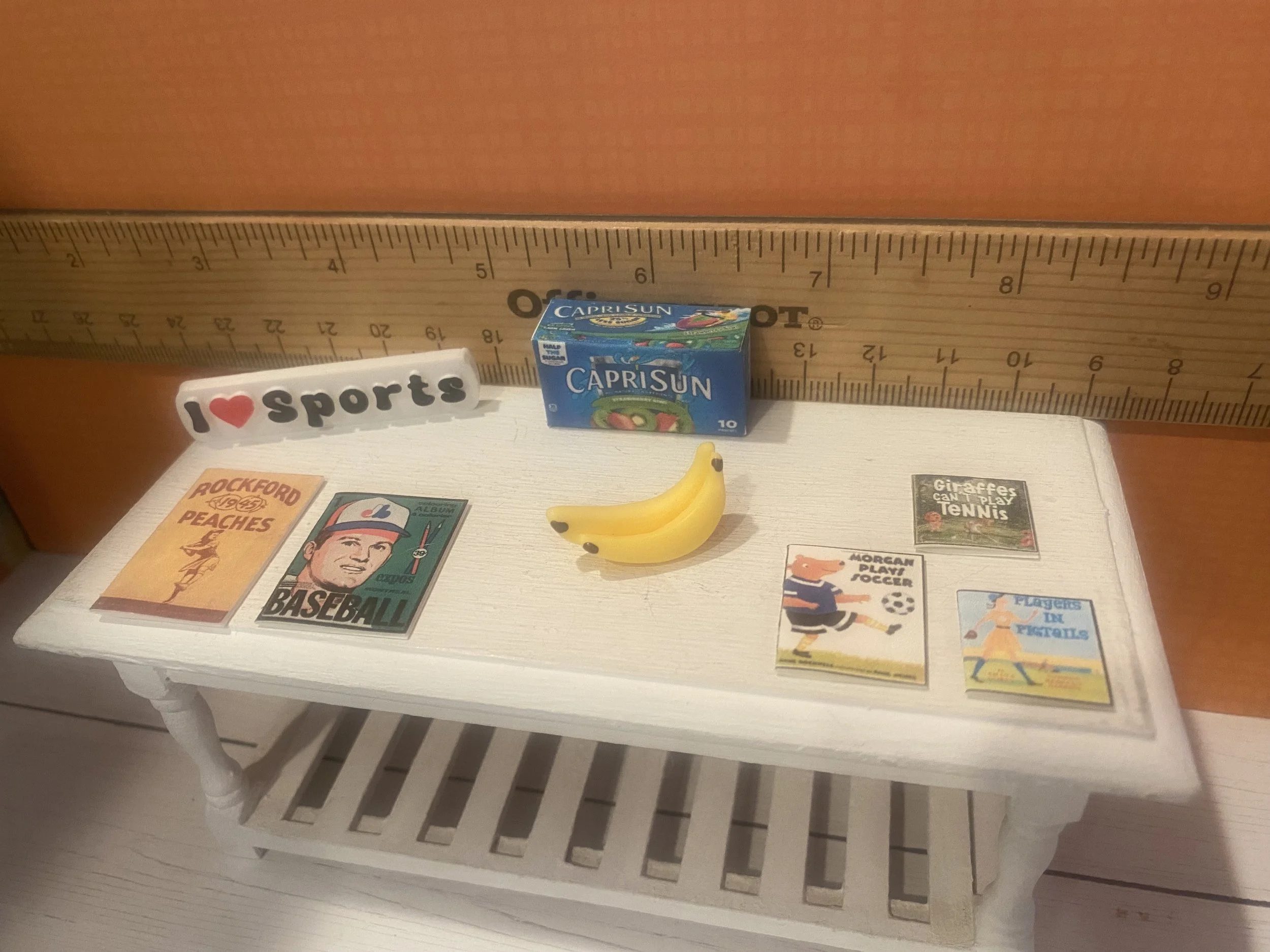 I Love Sports Word Art, Capri Sun Box, Bananas, Sports Books and Magazines, 1:12