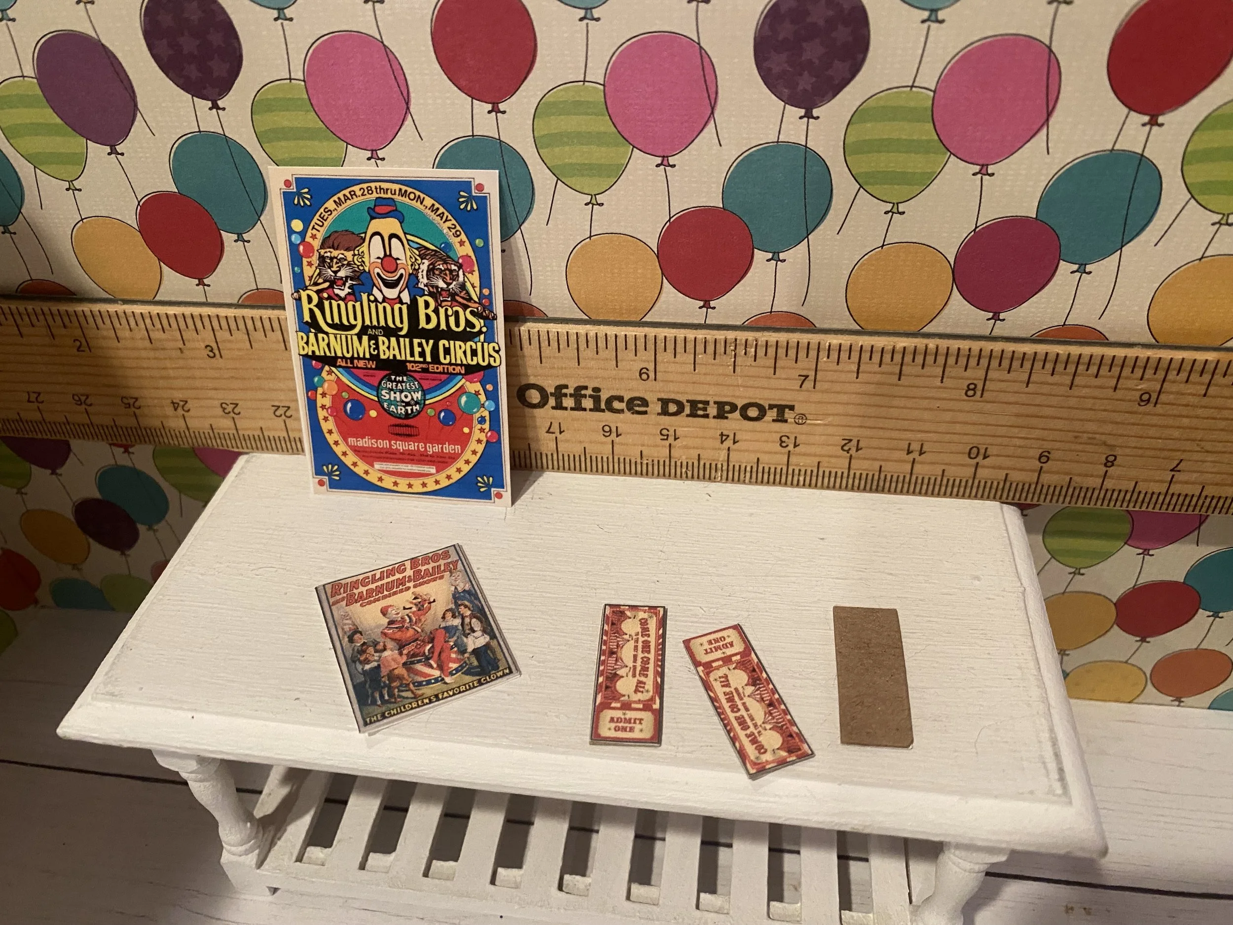 Miniature Circus Poster, Tickets, Program, 1:12
