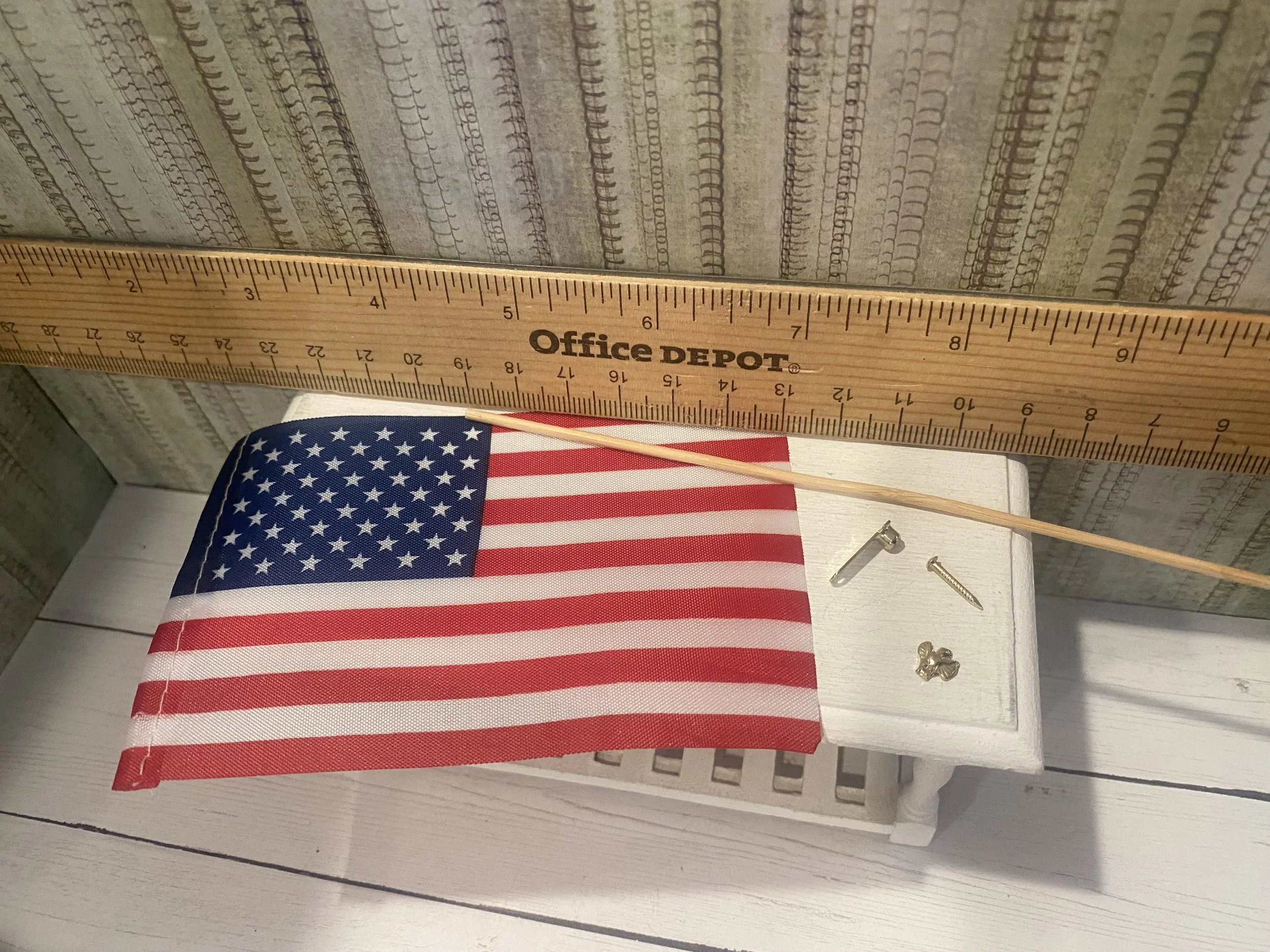 Miniature American Flag, 1:12