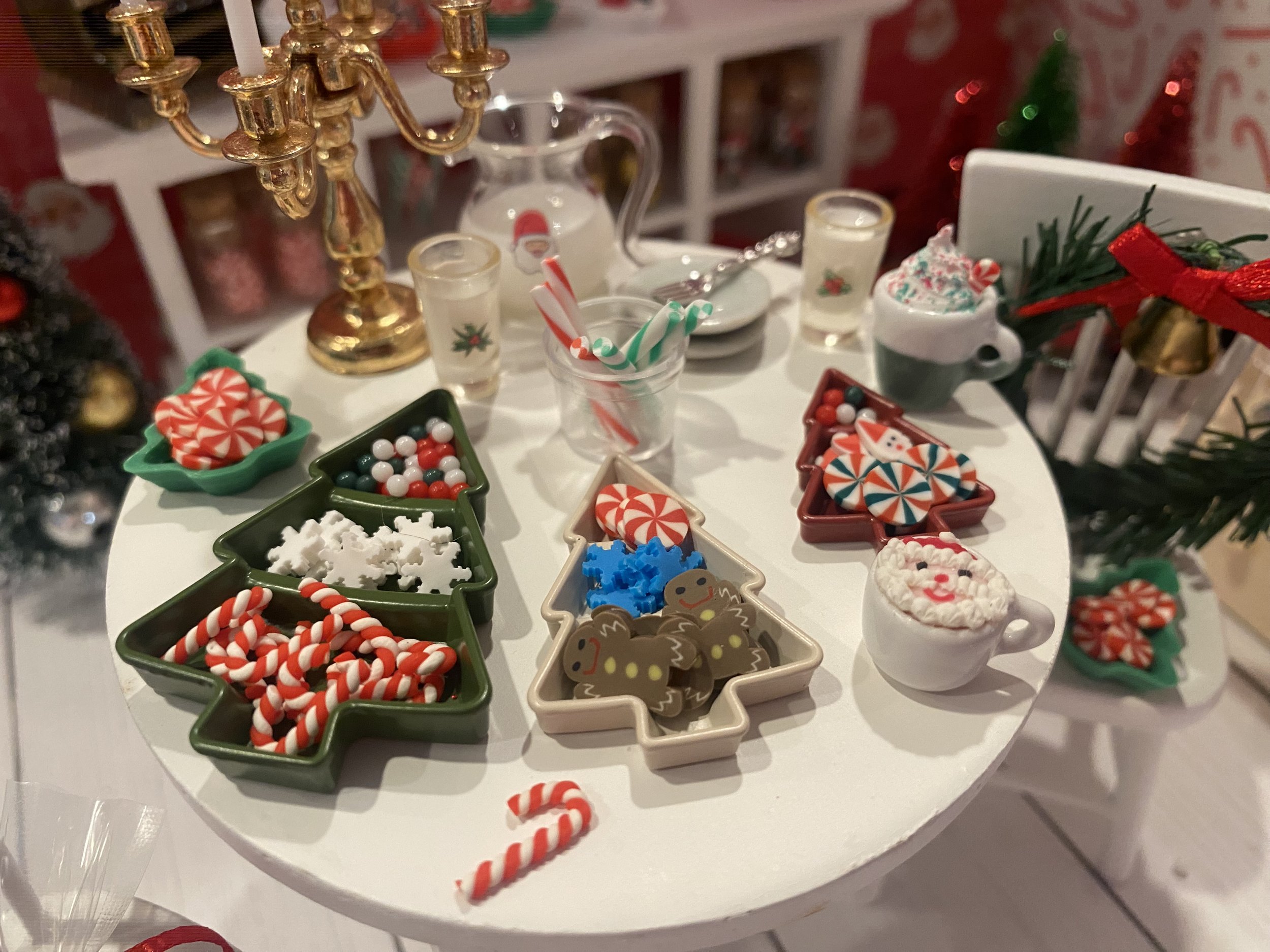 Miniature Christmas Candy Shoppe, Dollhouse Old Fashioned Candies, 1:12