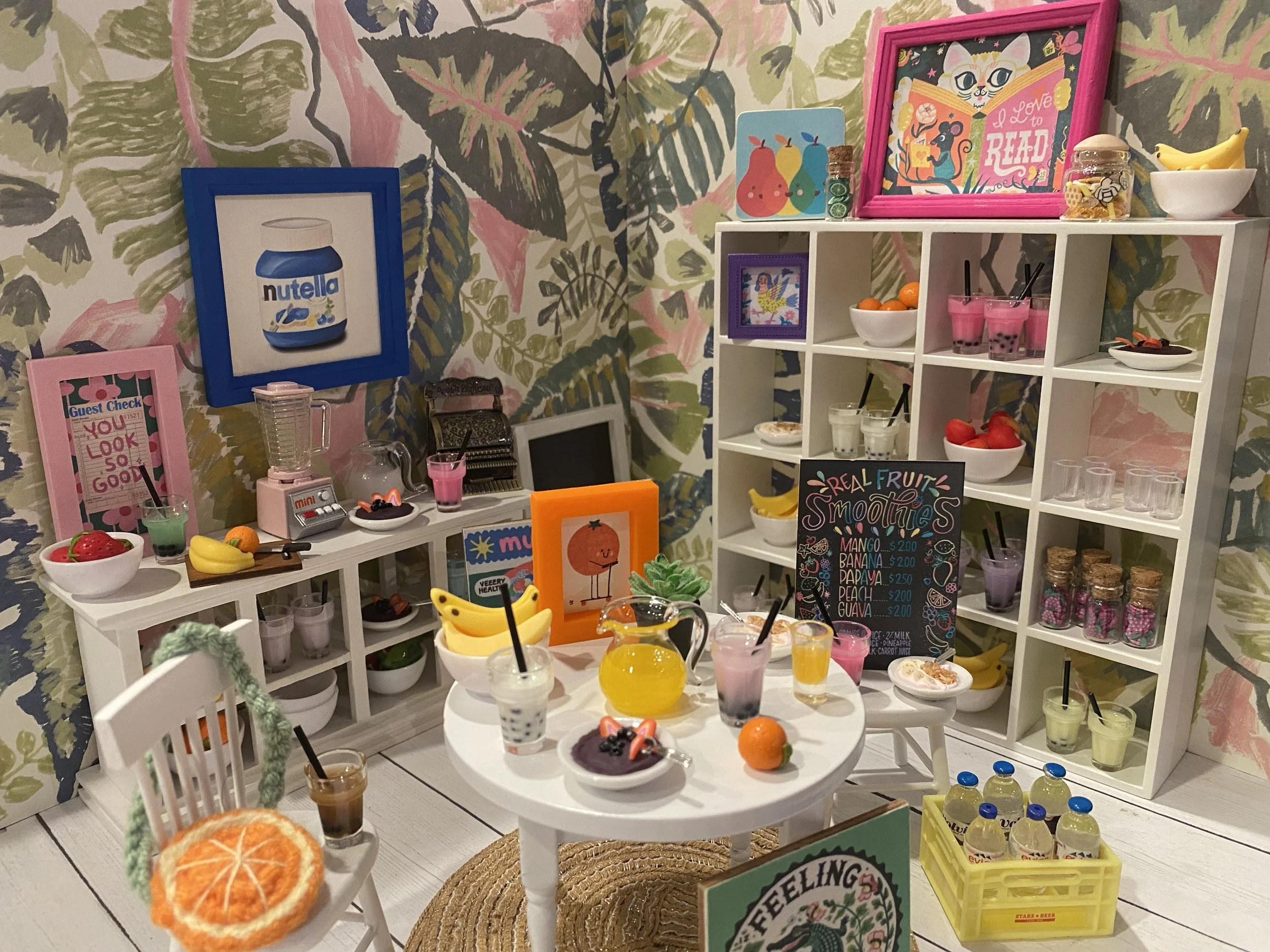 Miniature Granola Stand, Dollhouse Acai & Boba Bar, 1:12